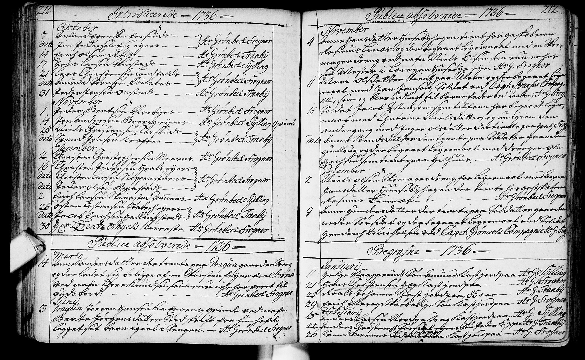 Lier kirkebøker, AV/SAKO-A-230/F/Fa/L0003: Ministerialbok nr. I 3, 1727-1748, s. 211-212