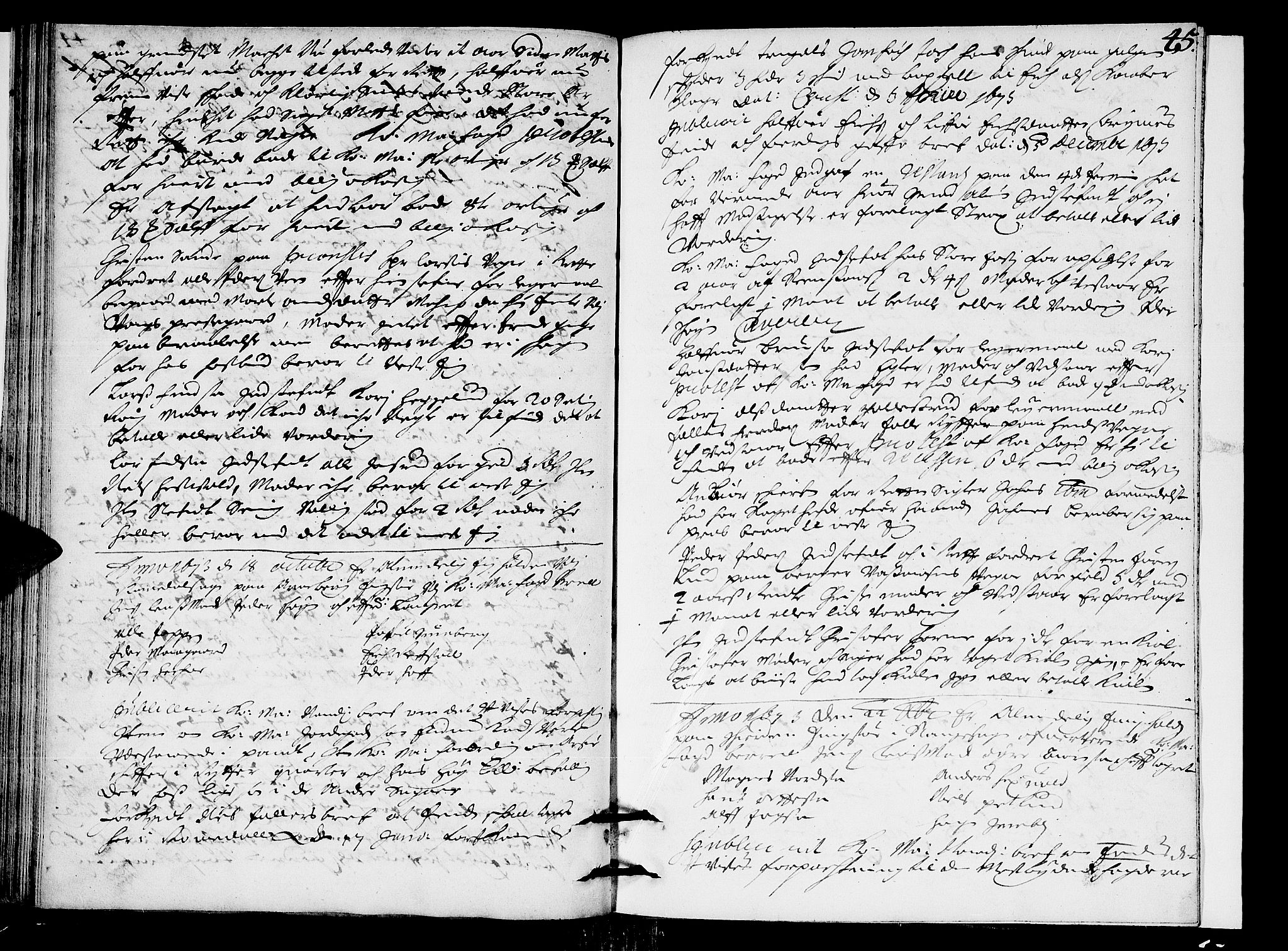 Hedemarken sorenskriveri, SAH/TING-034/G/Gb/L0009: Tingbok, 1673-1674, s. 44b-45a