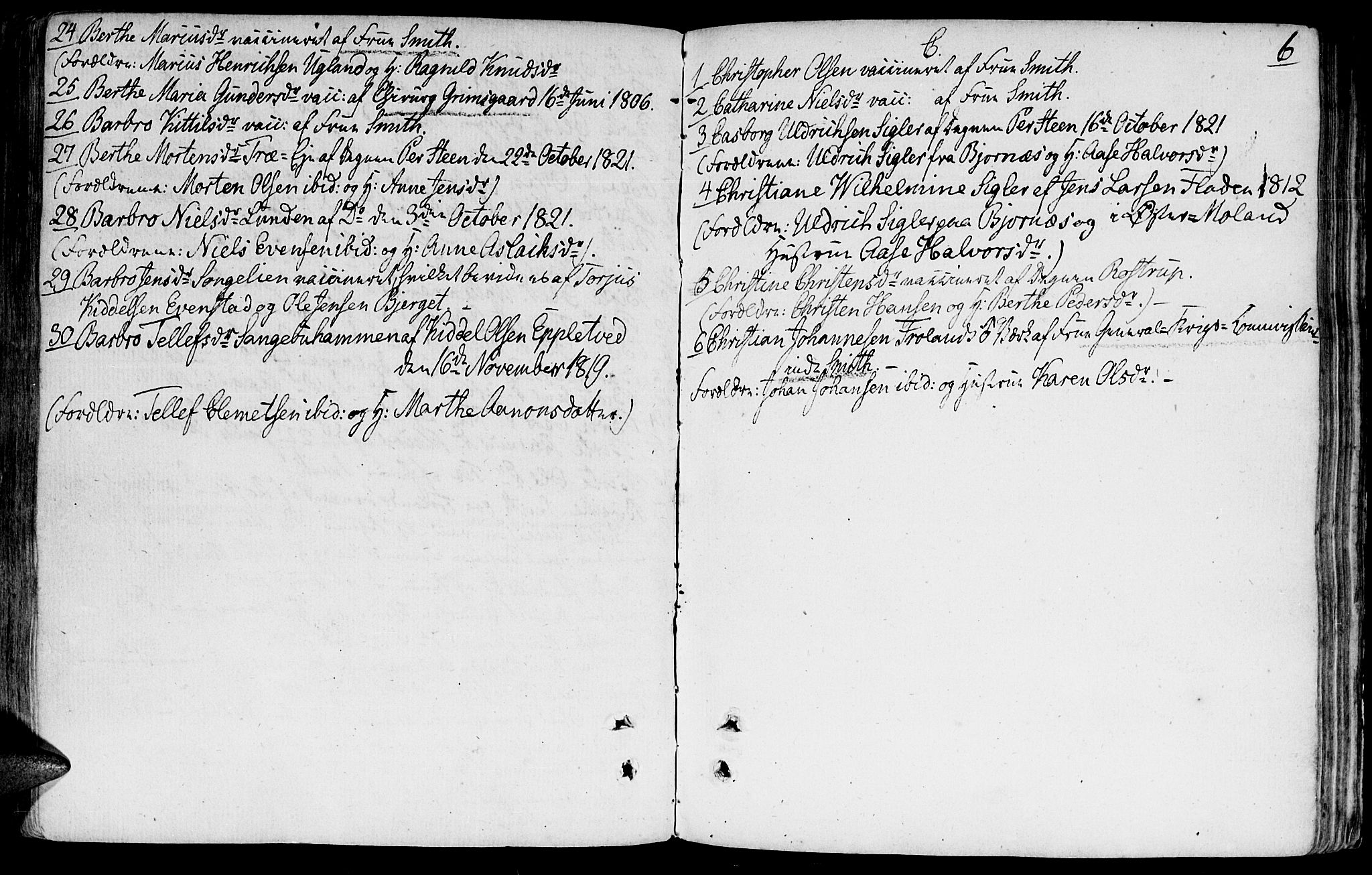 Froland sokneprestkontor, AV/SAK-1111-0013/F/Fb/L0005: Klokkerbok nr. B 5, 1786-1816, s. 106
