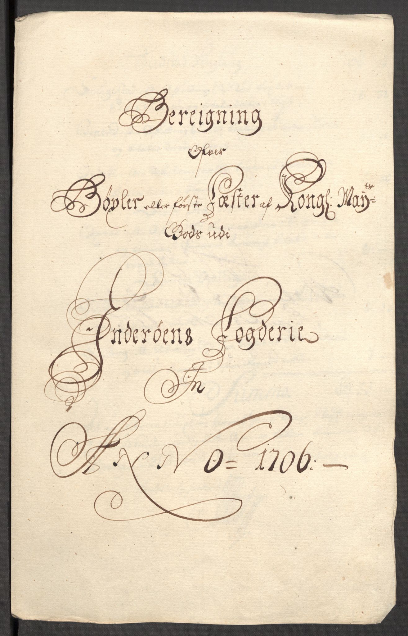 Rentekammeret inntil 1814, Reviderte regnskaper, Fogderegnskap, RA/EA-4092/R63/L4315: Fogderegnskap Inderøy, 1706-1707, s. 171