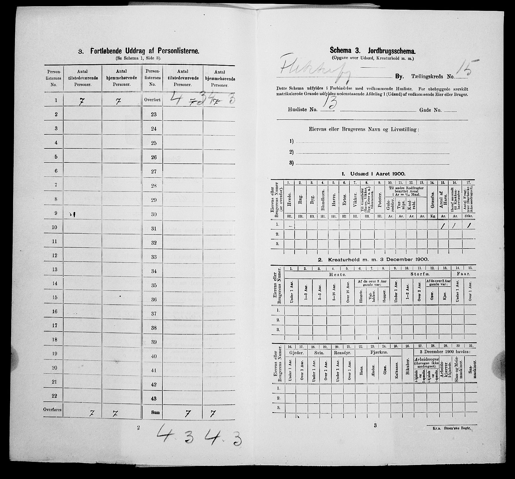 SAK, Folketelling 1900 for 1004 Flekkefjord kjøpstad, 1900, s. 1312