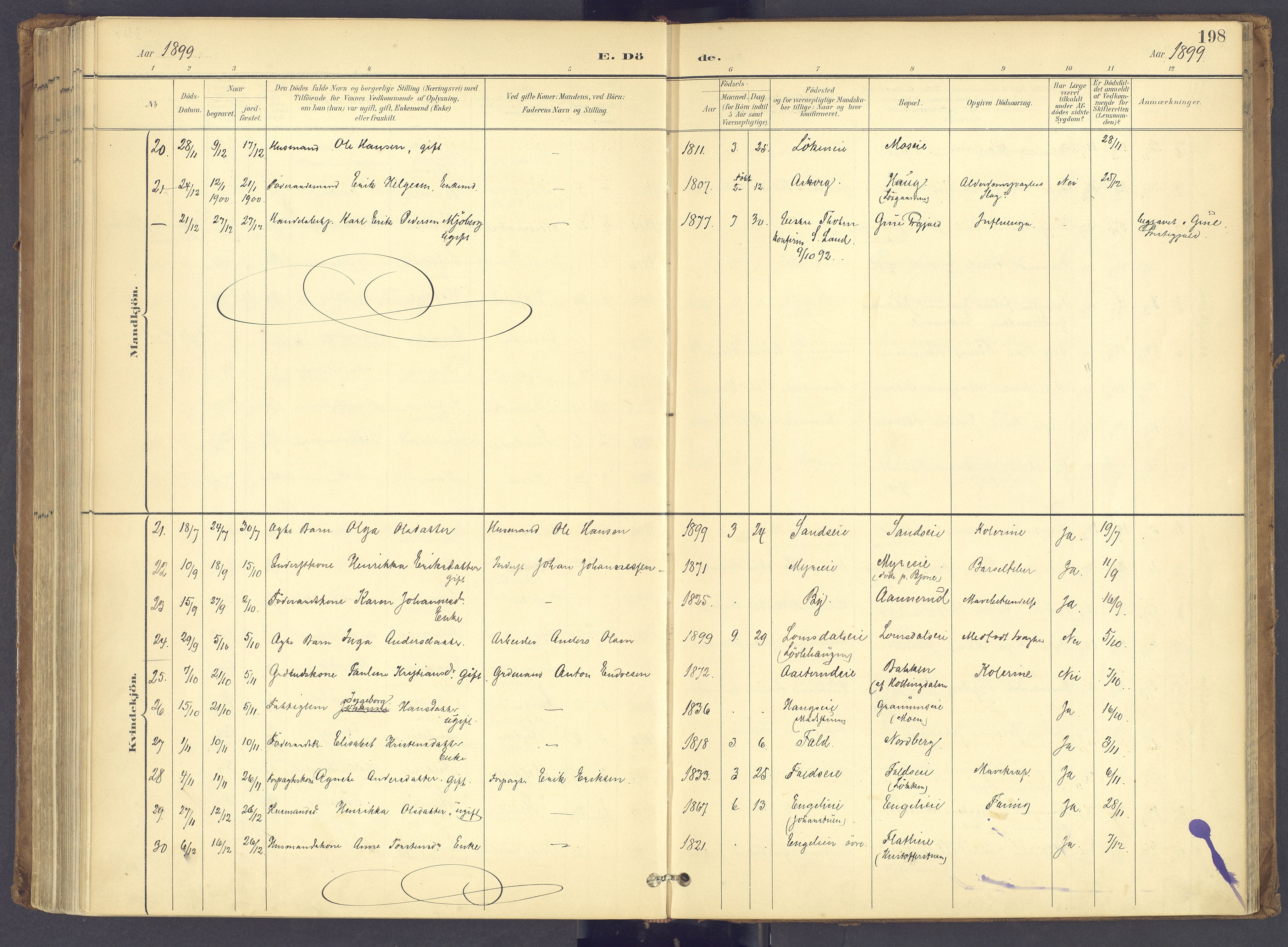 Søndre Land prestekontor, SAH/PREST-122/K/L0006: Ministerialbok nr. 6, 1895-1904, s. 198