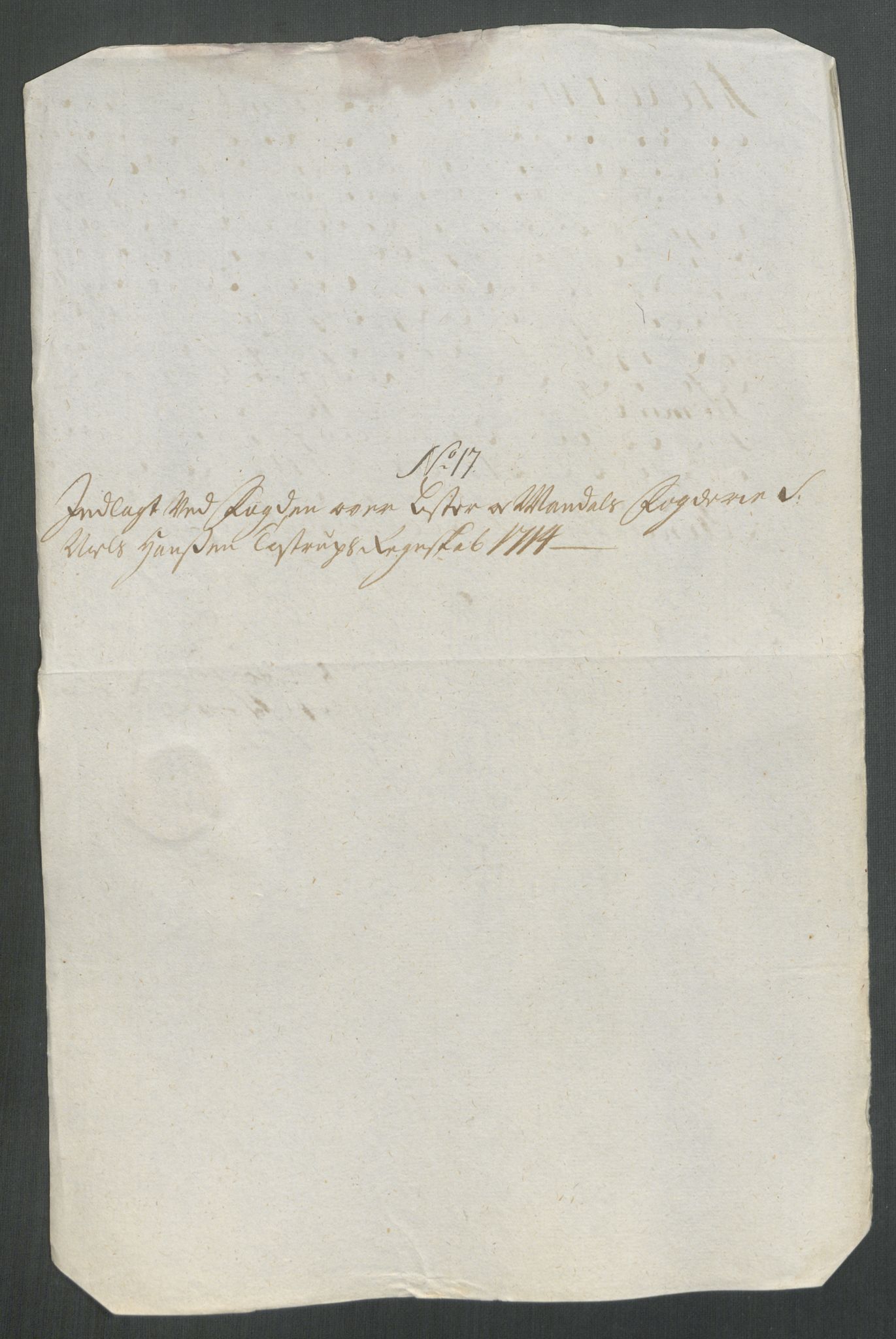 Rentekammeret inntil 1814, Reviderte regnskaper, Fogderegnskap, AV/RA-EA-4092/R43/L2558: Fogderegnskap Lista og Mandal, 1714, s. 115