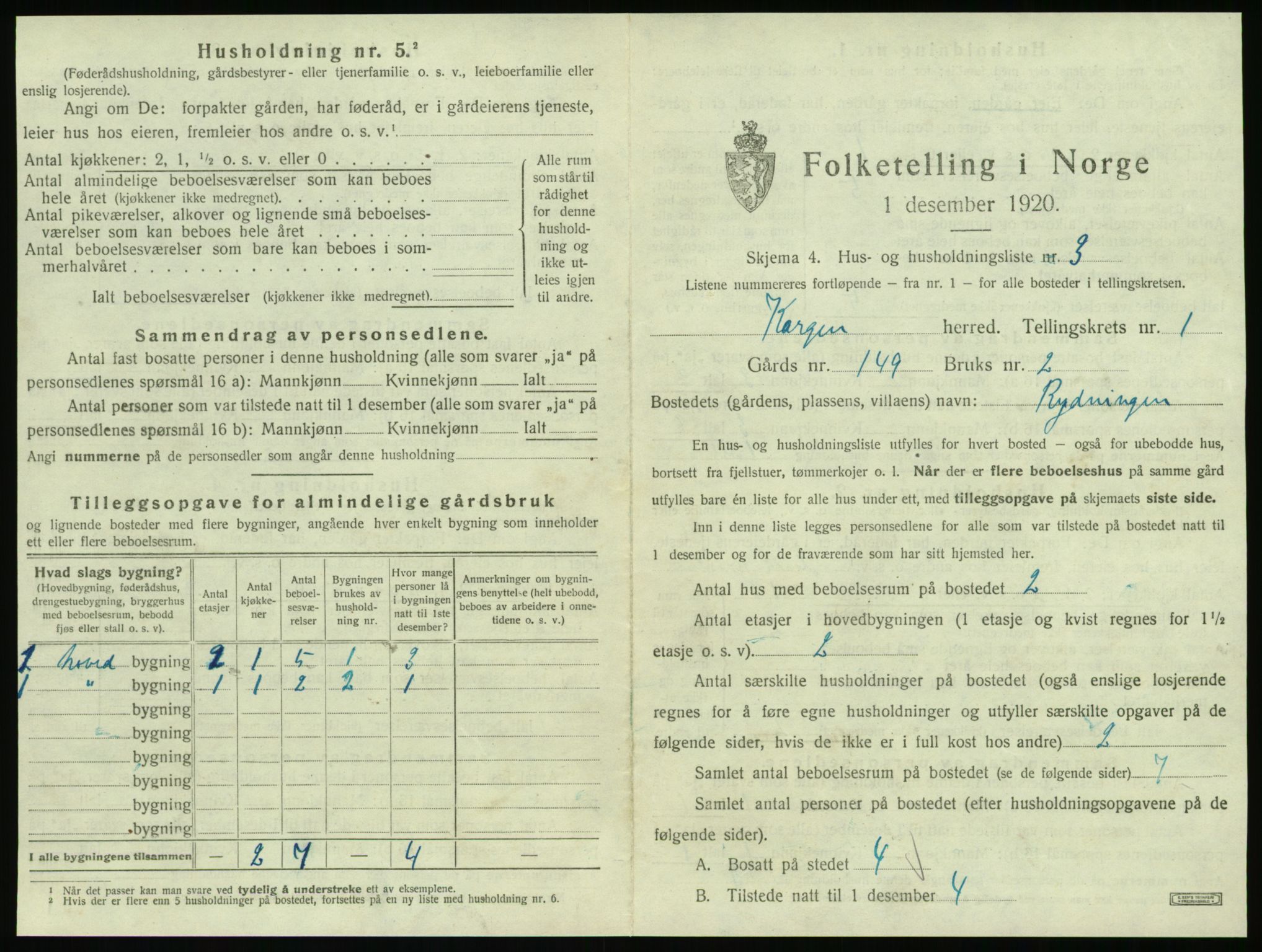 SAT, Folketelling 1920 for 1830 Korgen herred, 1920, s. 38