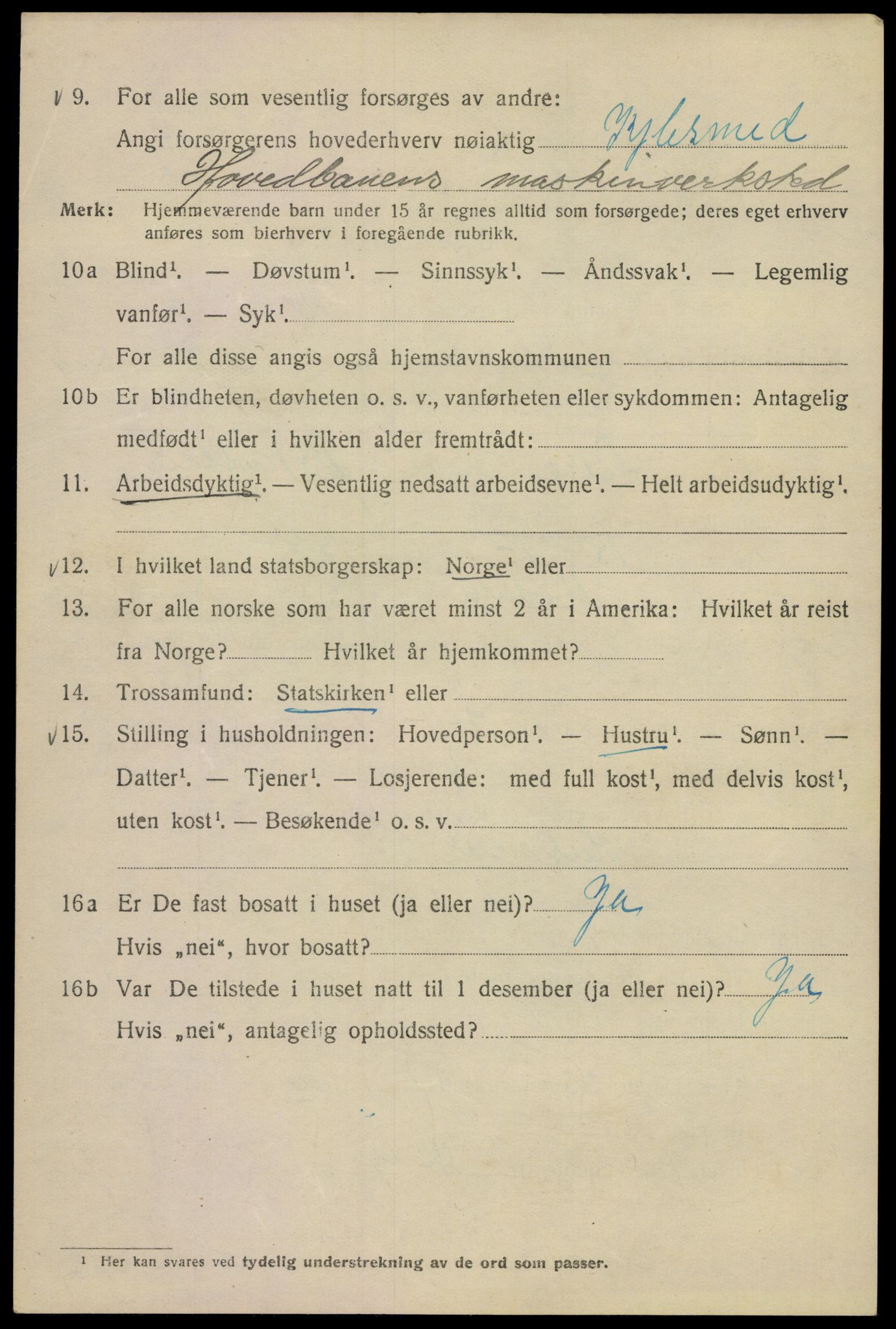 SAO, Folketelling 1920 for 0301 Kristiania kjøpstad, 1920, s. 186920