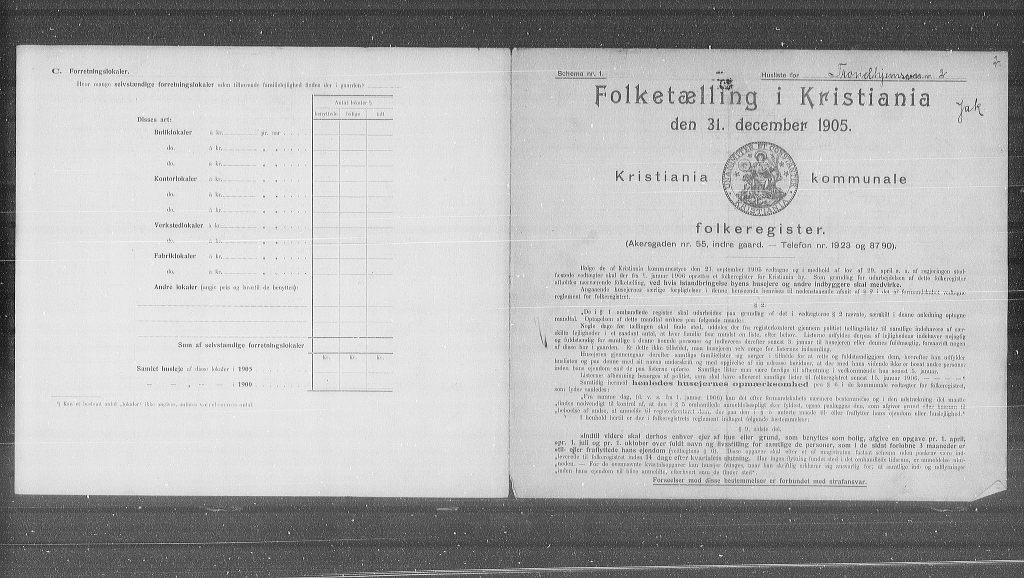 OBA, Kommunal folketelling 31.12.1905 for Kristiania kjøpstad, 1905, s. 60895