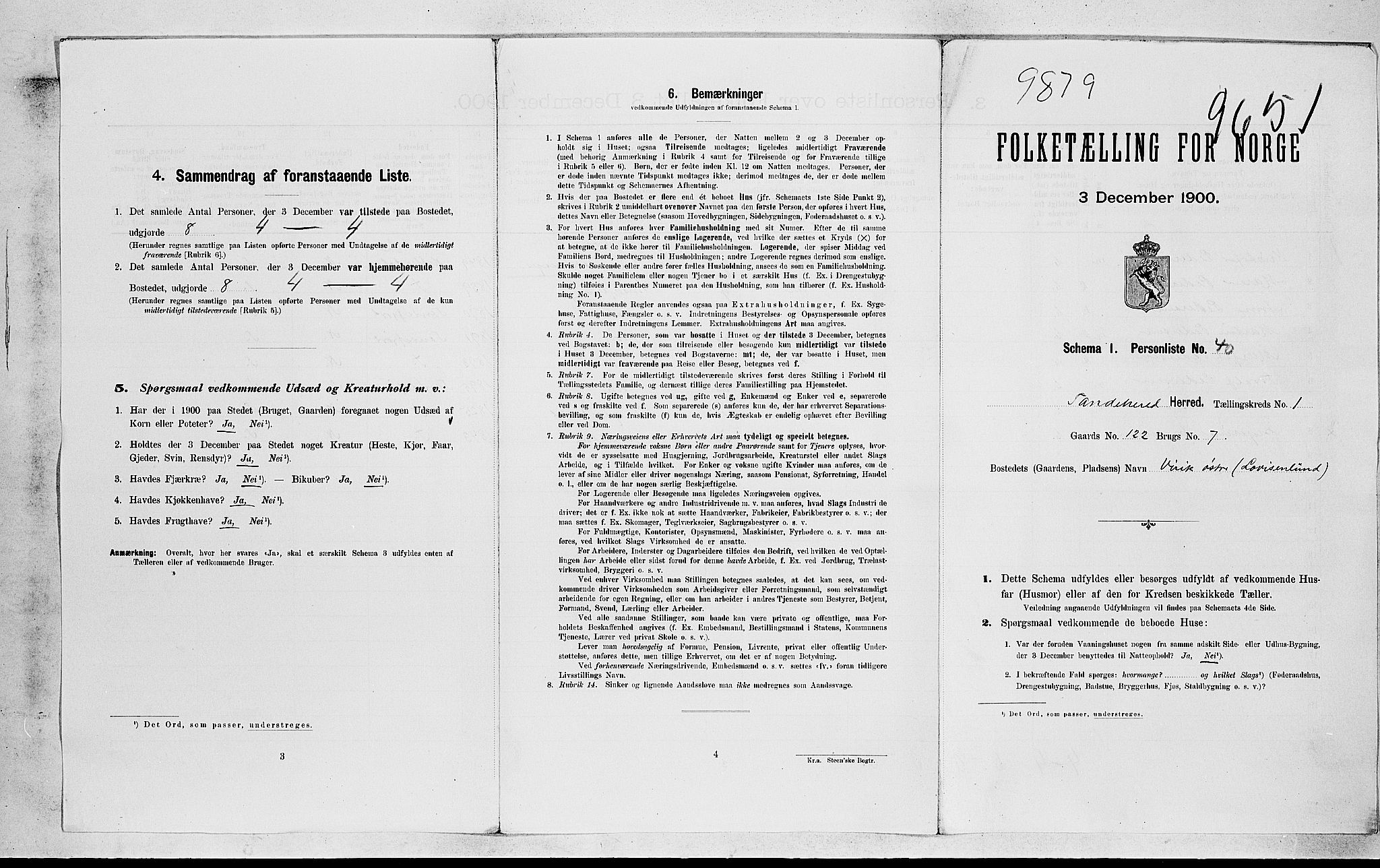 RA, Folketelling 1900 for 0724 Sandeherred herred, 1900, s. 48