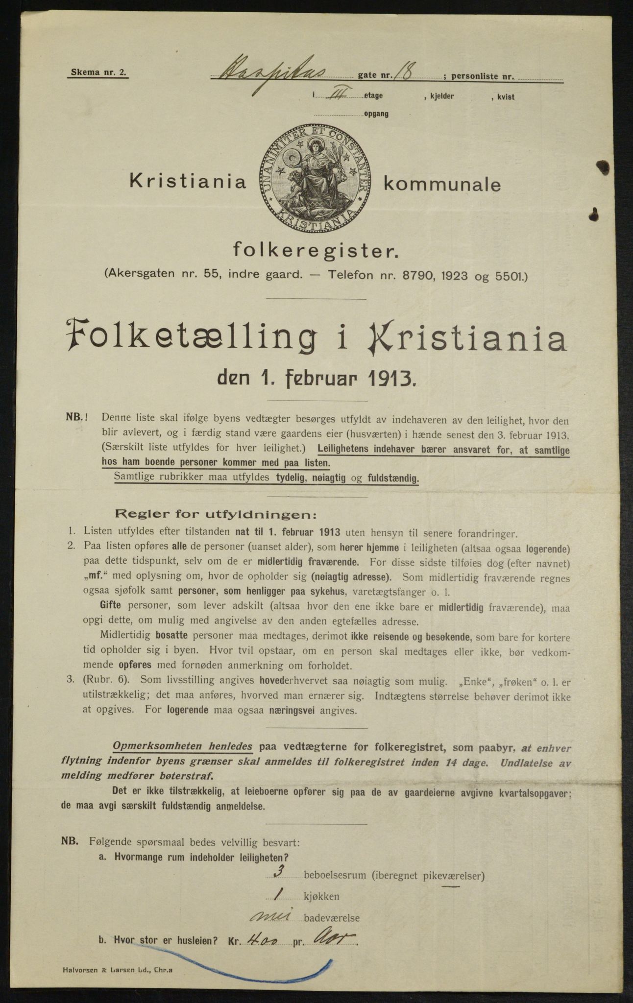 OBA, Kommunal folketelling 1.2.1913 for Kristiania, 1913, s. 41359