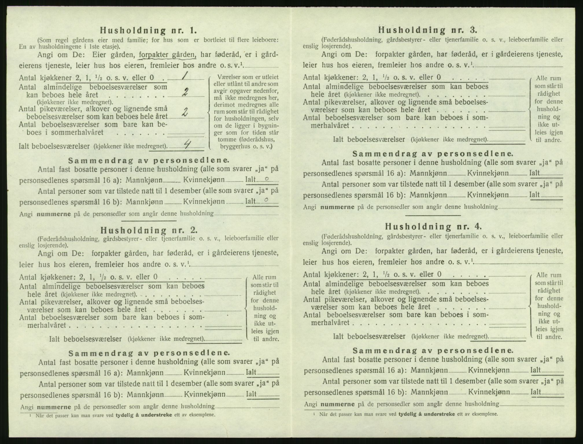 SAK, Folketelling 1920 for 1029 Sør-Audnedal herred, 1920, s. 98