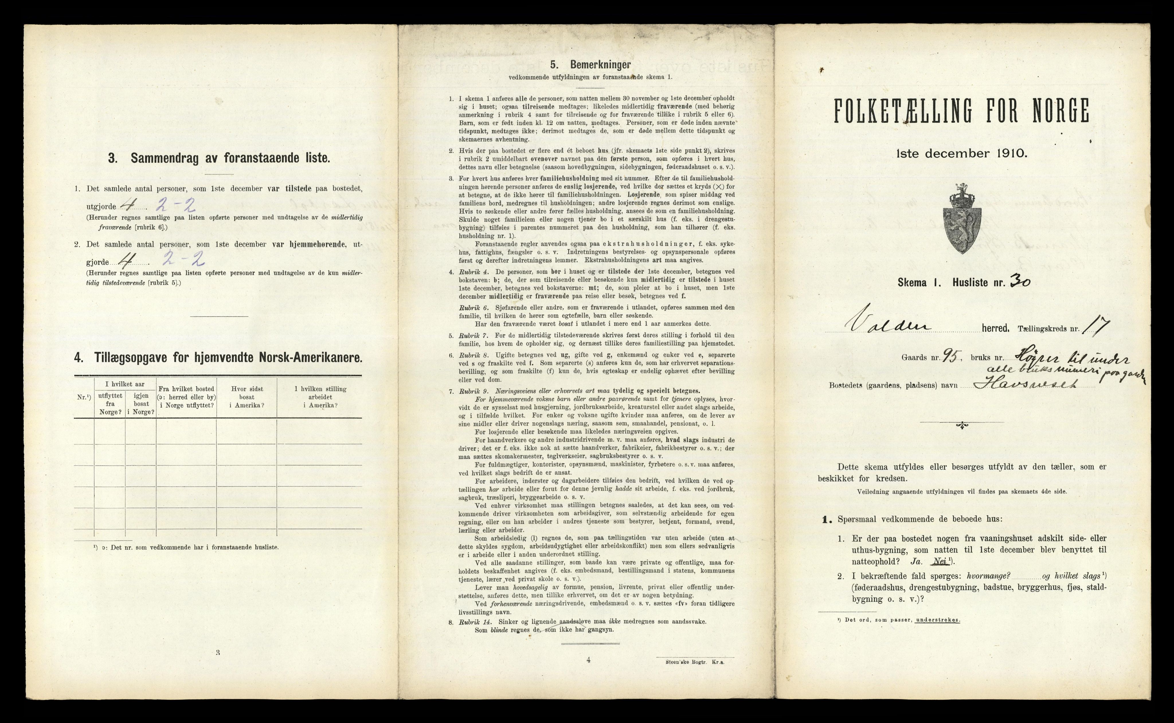 RA, Folketelling 1910 for 1519 Volda herred, 1910, s. 1244