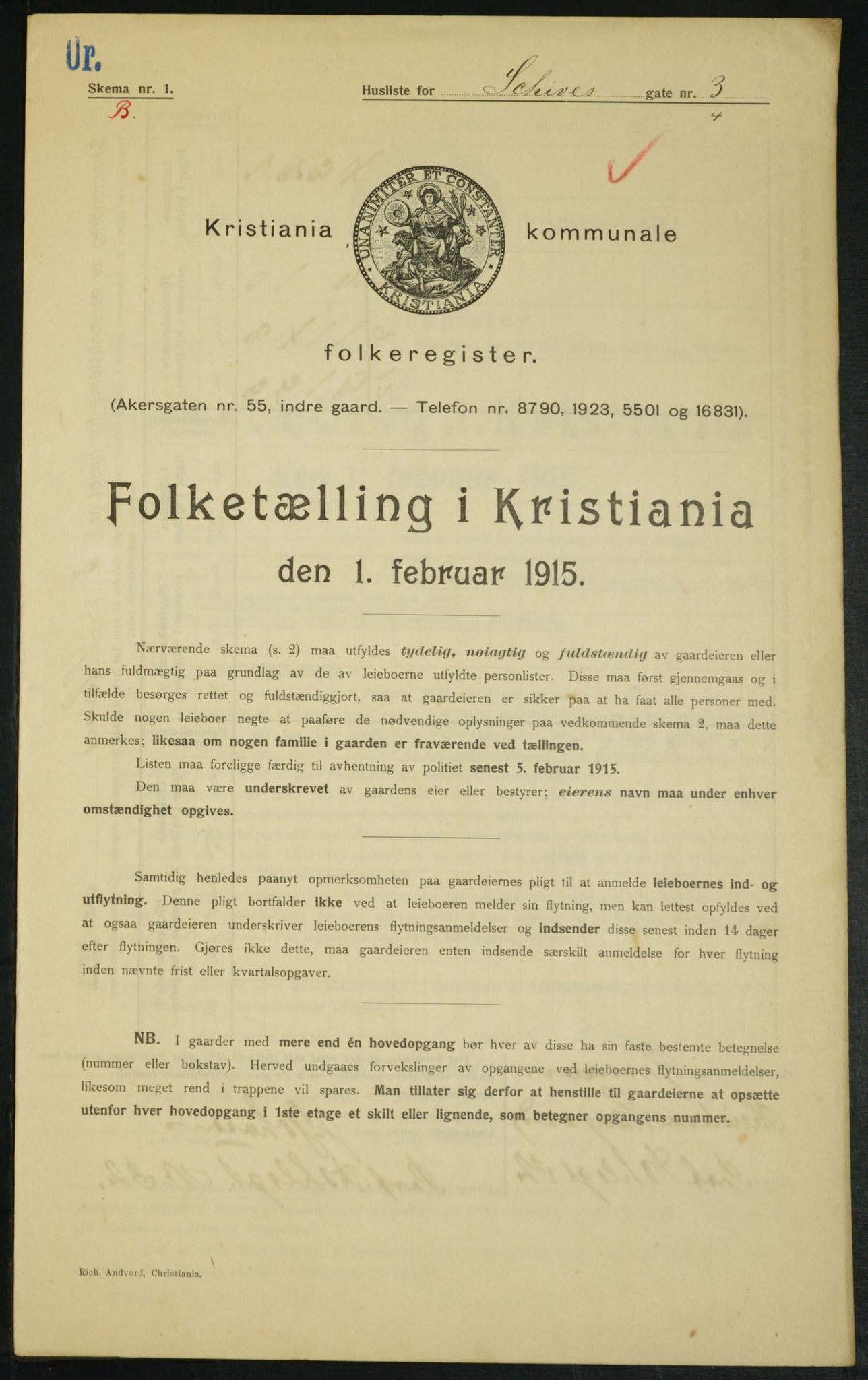 OBA, Kommunal folketelling 1.2.1915 for Kristiania, 1915, s. 89178