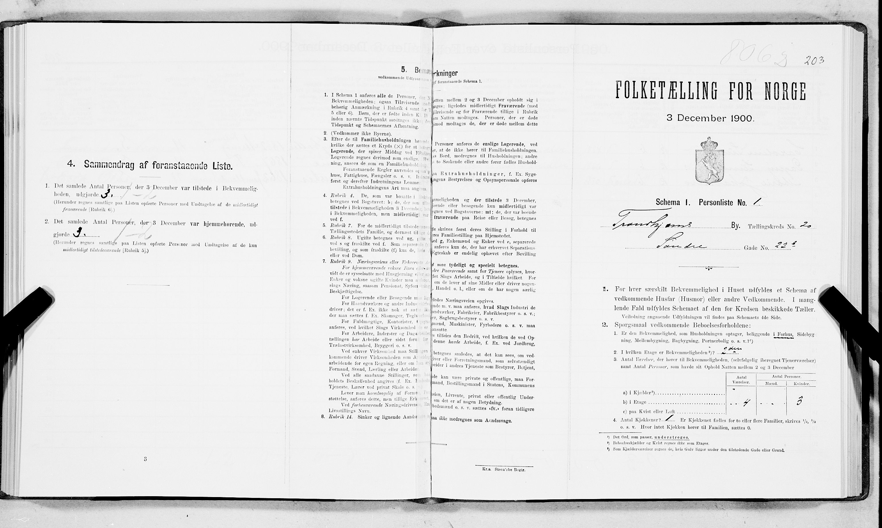 SAT, Folketelling 1900 for 1601 Trondheim kjøpstad, 1900, s. 3268
