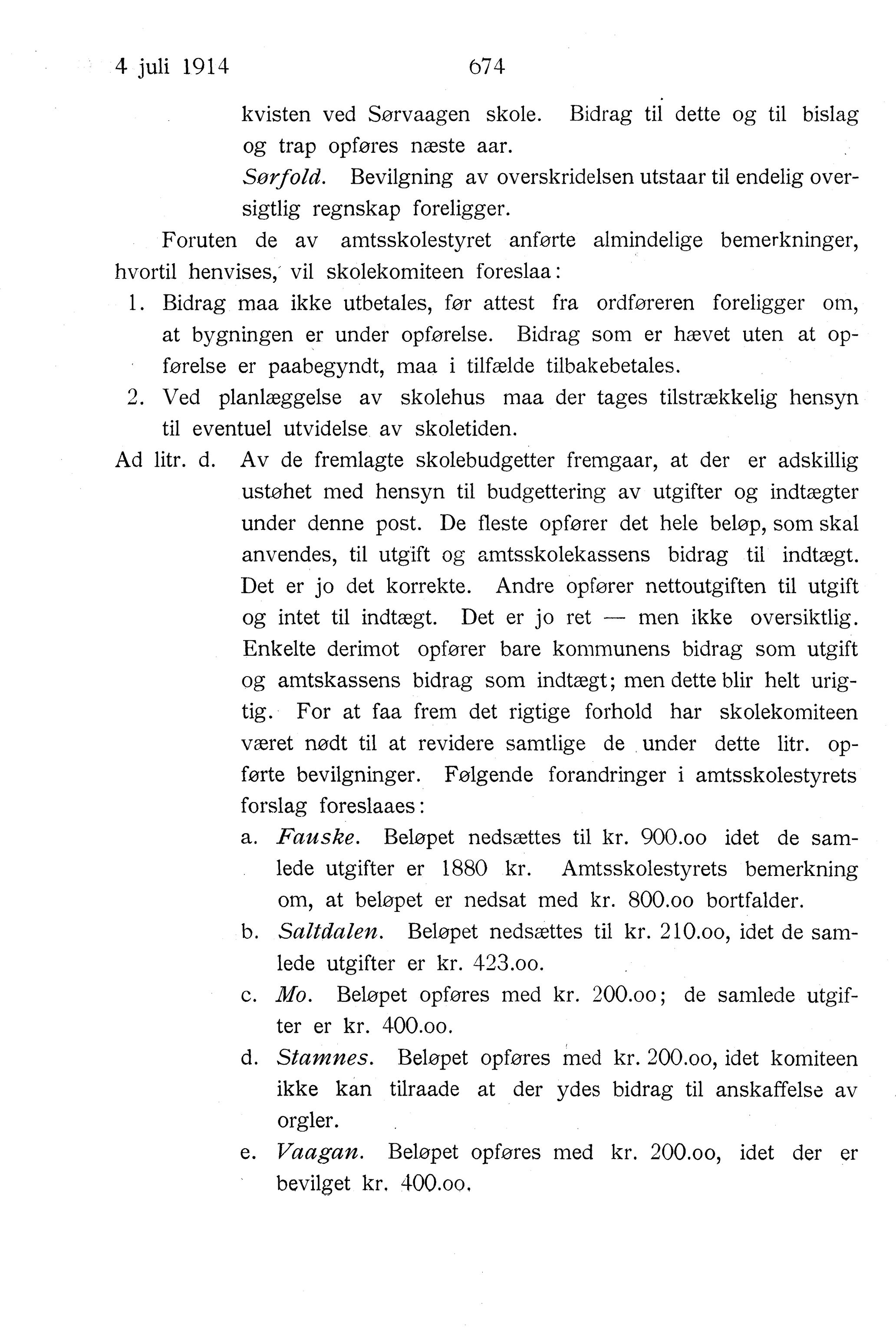 Nordland Fylkeskommune. Fylkestinget, AIN/NFK-17/176/A/Ac/L0037: Fylkestingsforhandlinger 1914, 1914