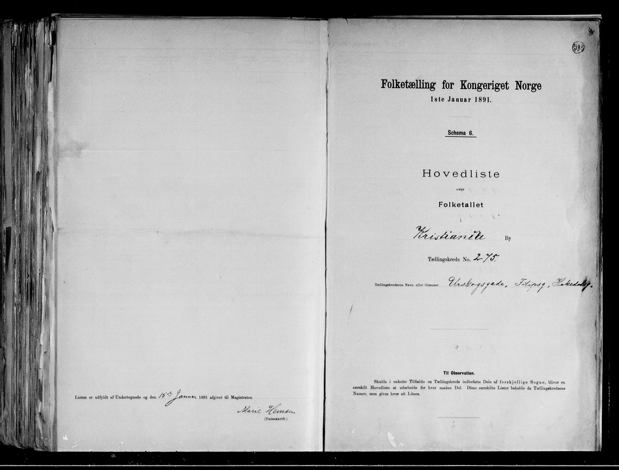 RA, Folketelling 1891 for 0301 Kristiania kjøpstad, 1891, s. 160884