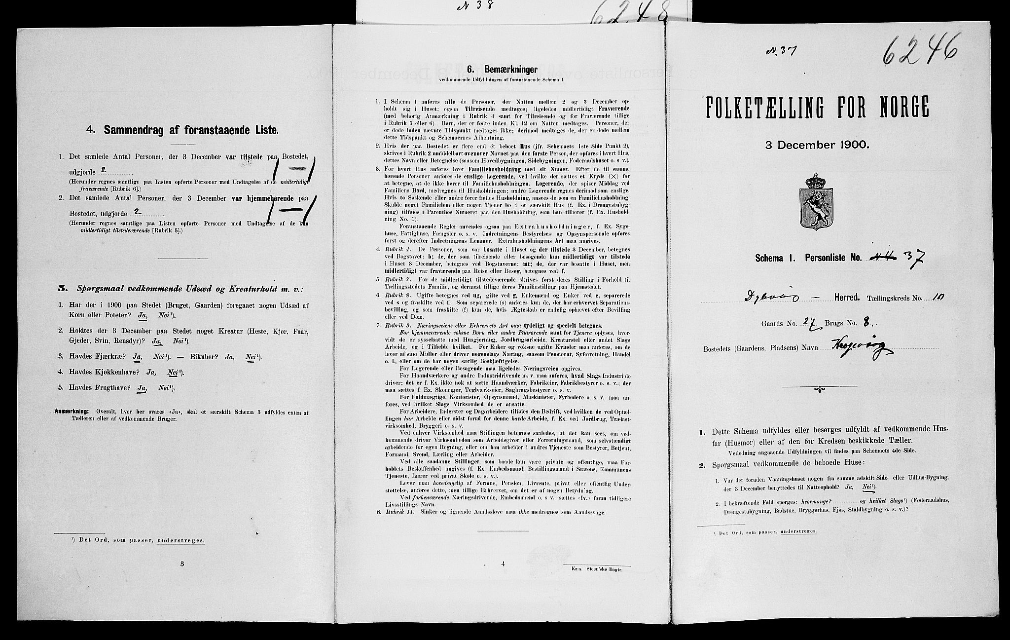 SAK, Folketelling 1900 for 0915 Dypvåg herred, 1900, s. 1132