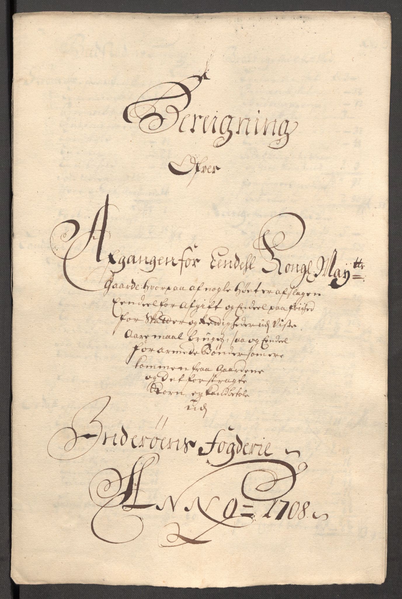 Rentekammeret inntil 1814, Reviderte regnskaper, Fogderegnskap, RA/EA-4092/R63/L4316: Fogderegnskap Inderøy, 1708, s. 257