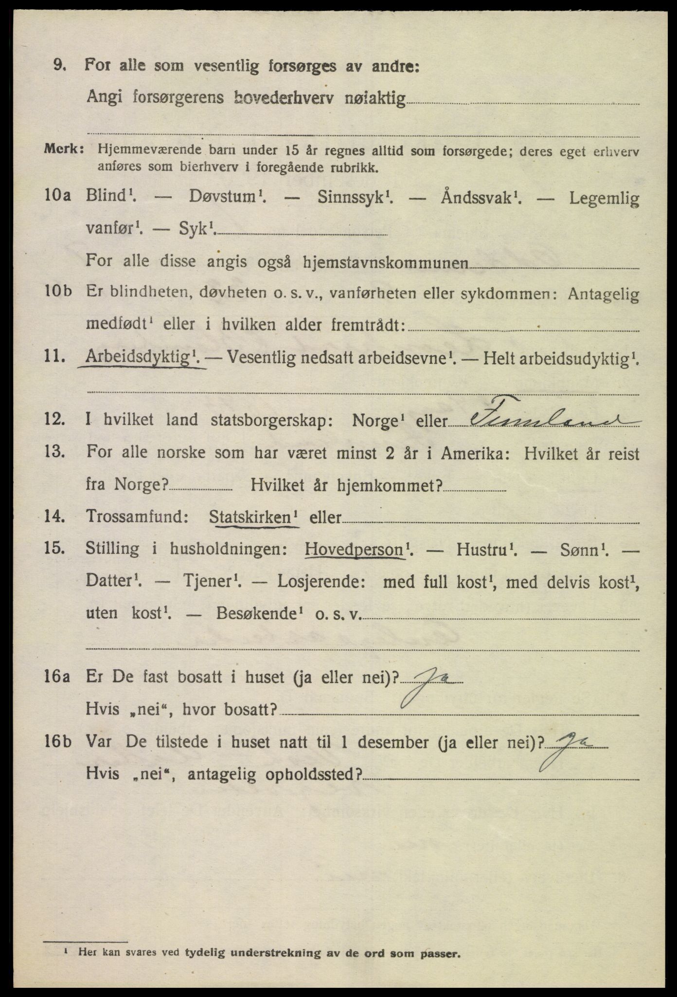 SAK, Folketelling 1920 for 1012 Oddernes herred, 1920, s. 5438