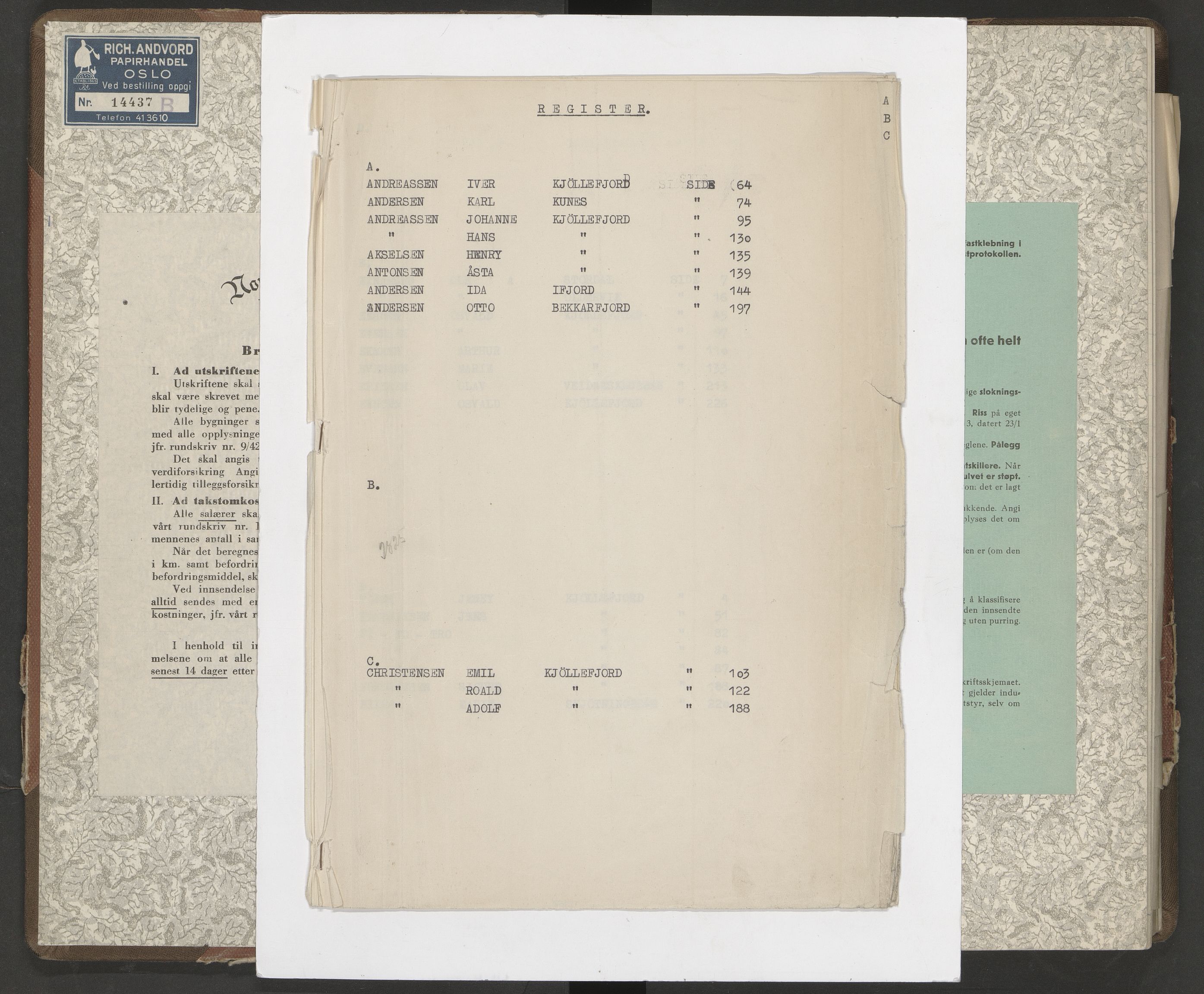 Lebesby lensmannskontor, AV/SATØ-SATØ-67/F/Fn/Fng/L0131: Branntakstprotokoll, 1951-1955