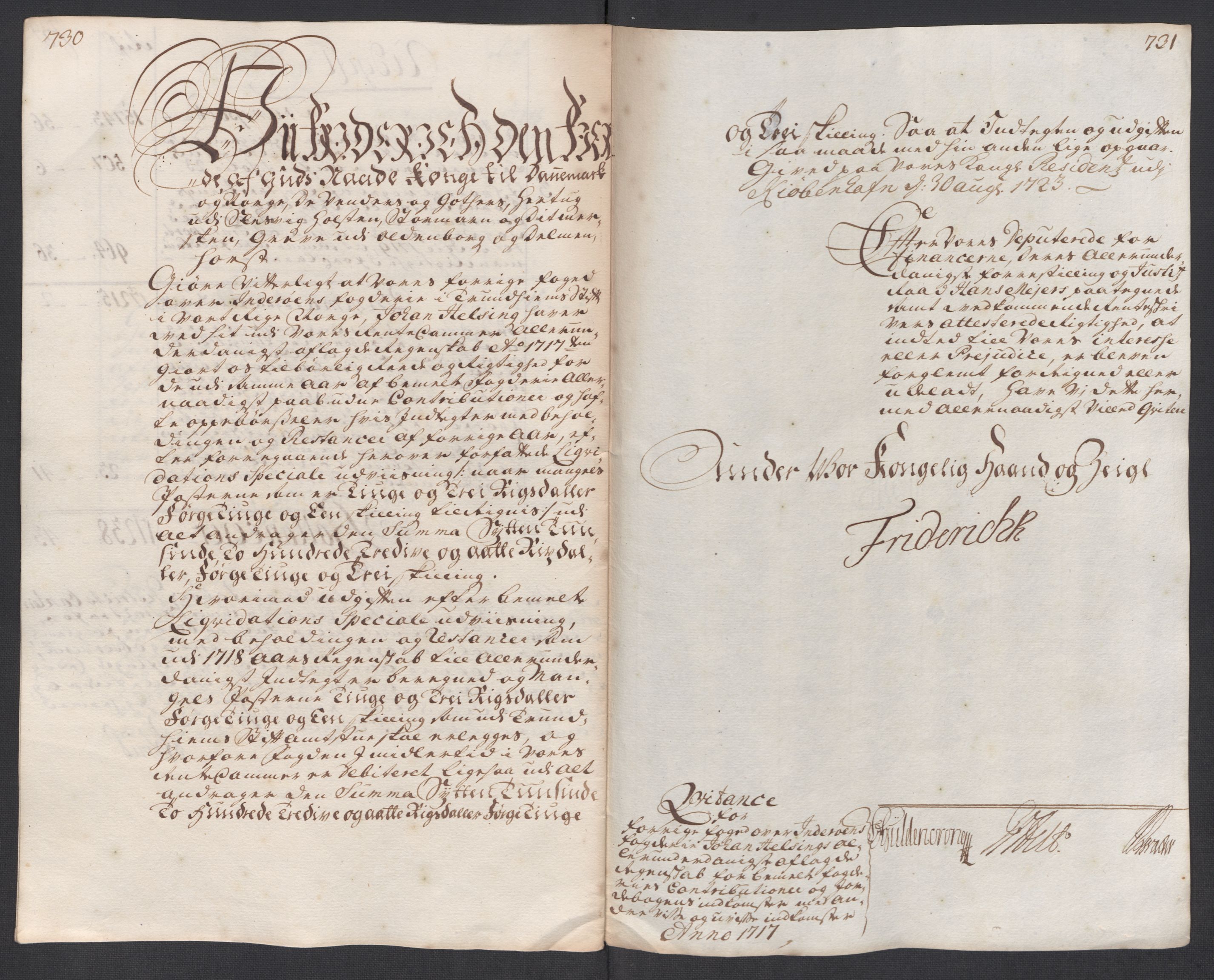 Rentekammeret inntil 1814, Reviderte regnskaper, Fogderegnskap, AV/RA-EA-4092/R63/L4325: Fogderegnskap Inderøy, 1717, s. 14