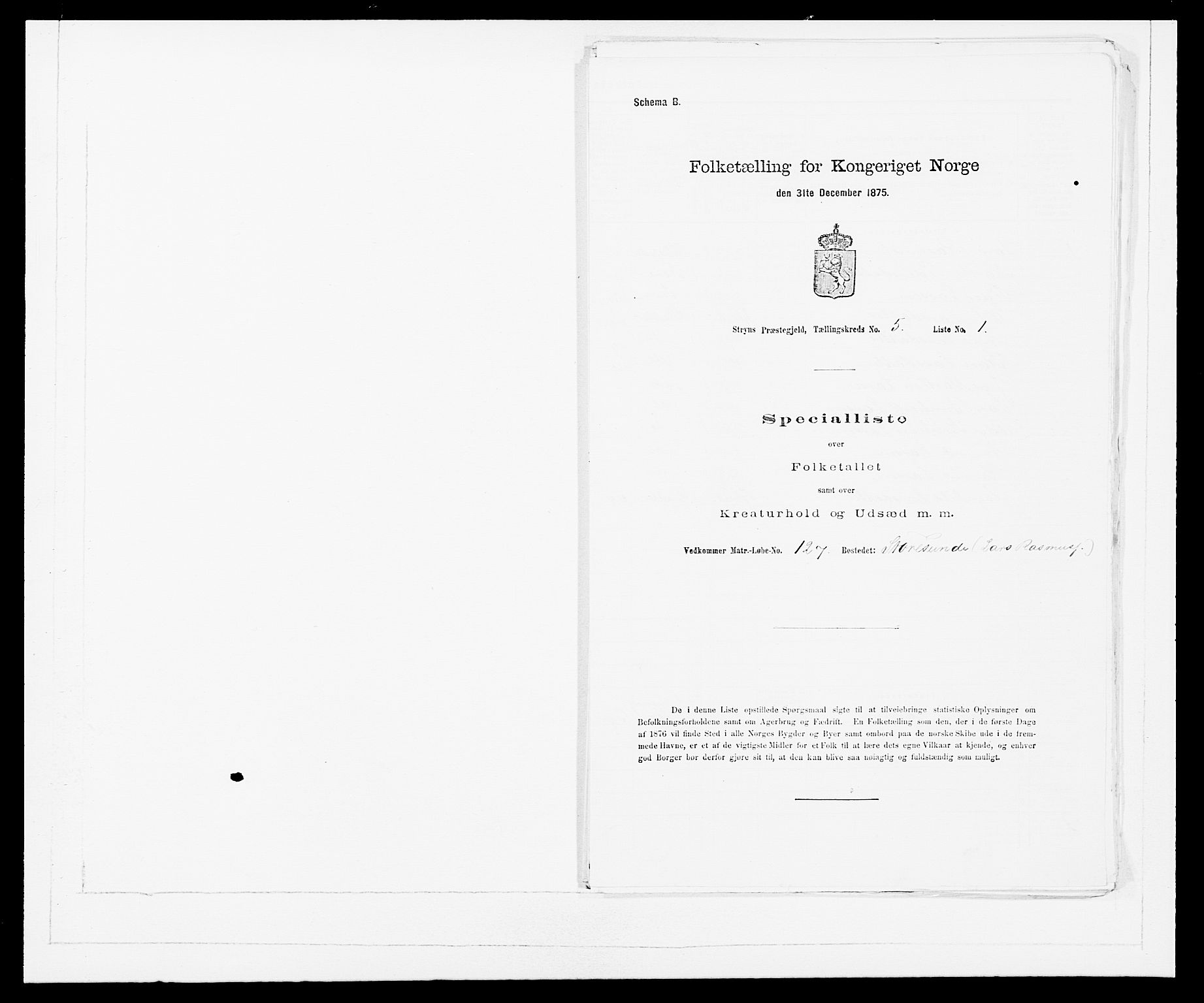 SAB, Folketelling 1875 for 1448P Stryn prestegjeld, 1875, s. 321
