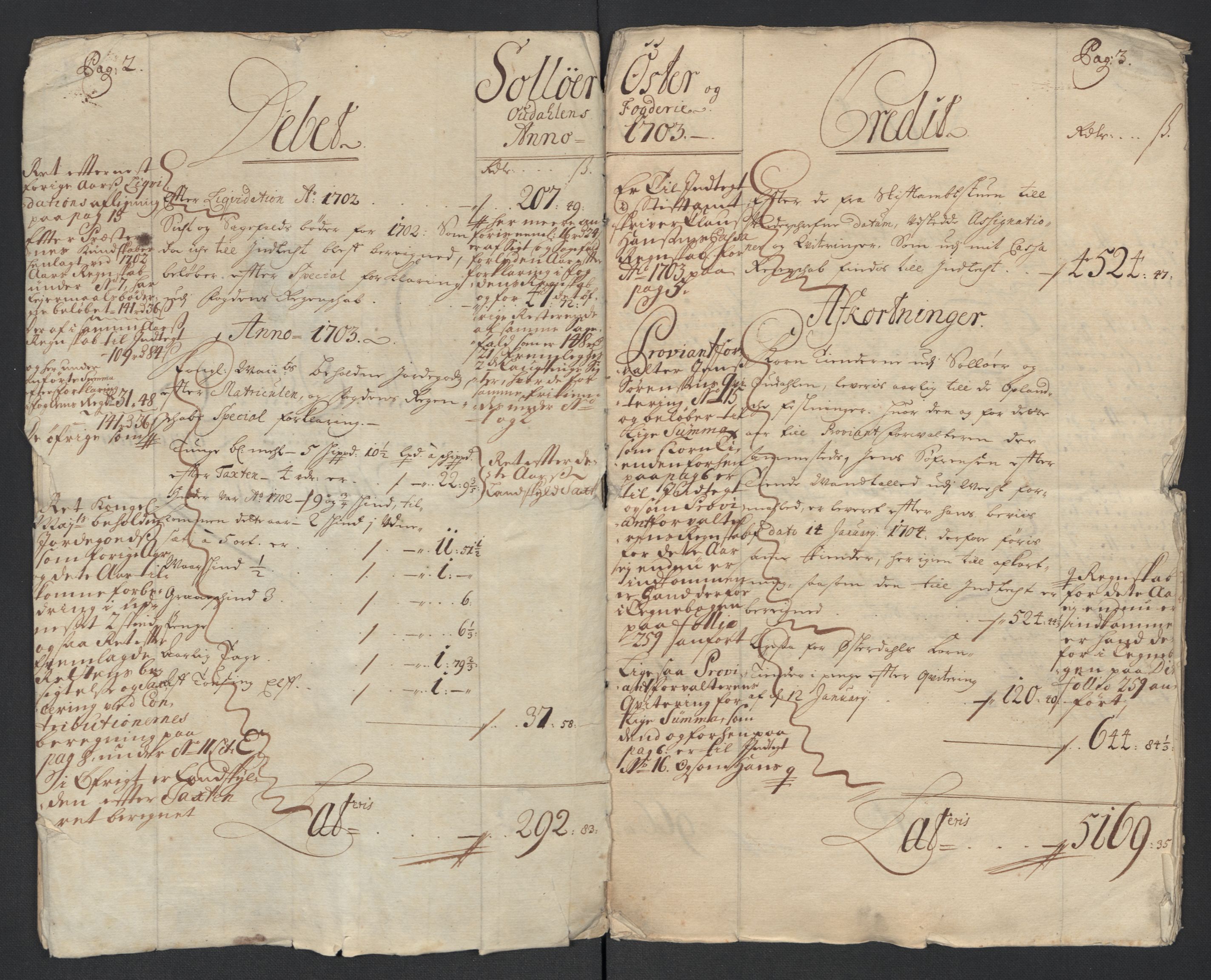 Rentekammeret inntil 1814, Reviderte regnskaper, Fogderegnskap, AV/RA-EA-4092/R13/L0841: Fogderegnskap Solør, Odal og Østerdal, 1703, s. 22