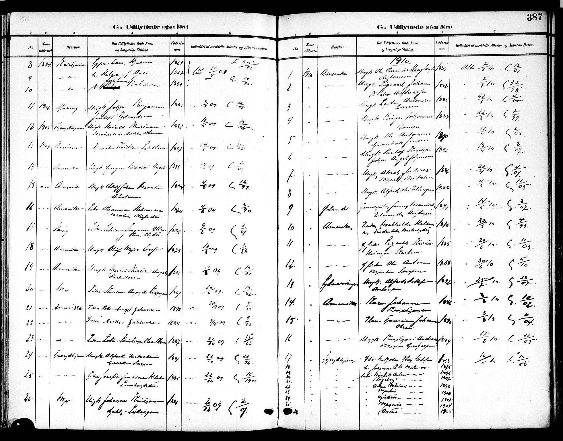 Ministerialprotokoller, klokkerbøker og fødselsregistre - Nordland, AV/SAT-A-1459/839/L0569: Ministerialbok nr. 839A06, 1903-1922, s. 387