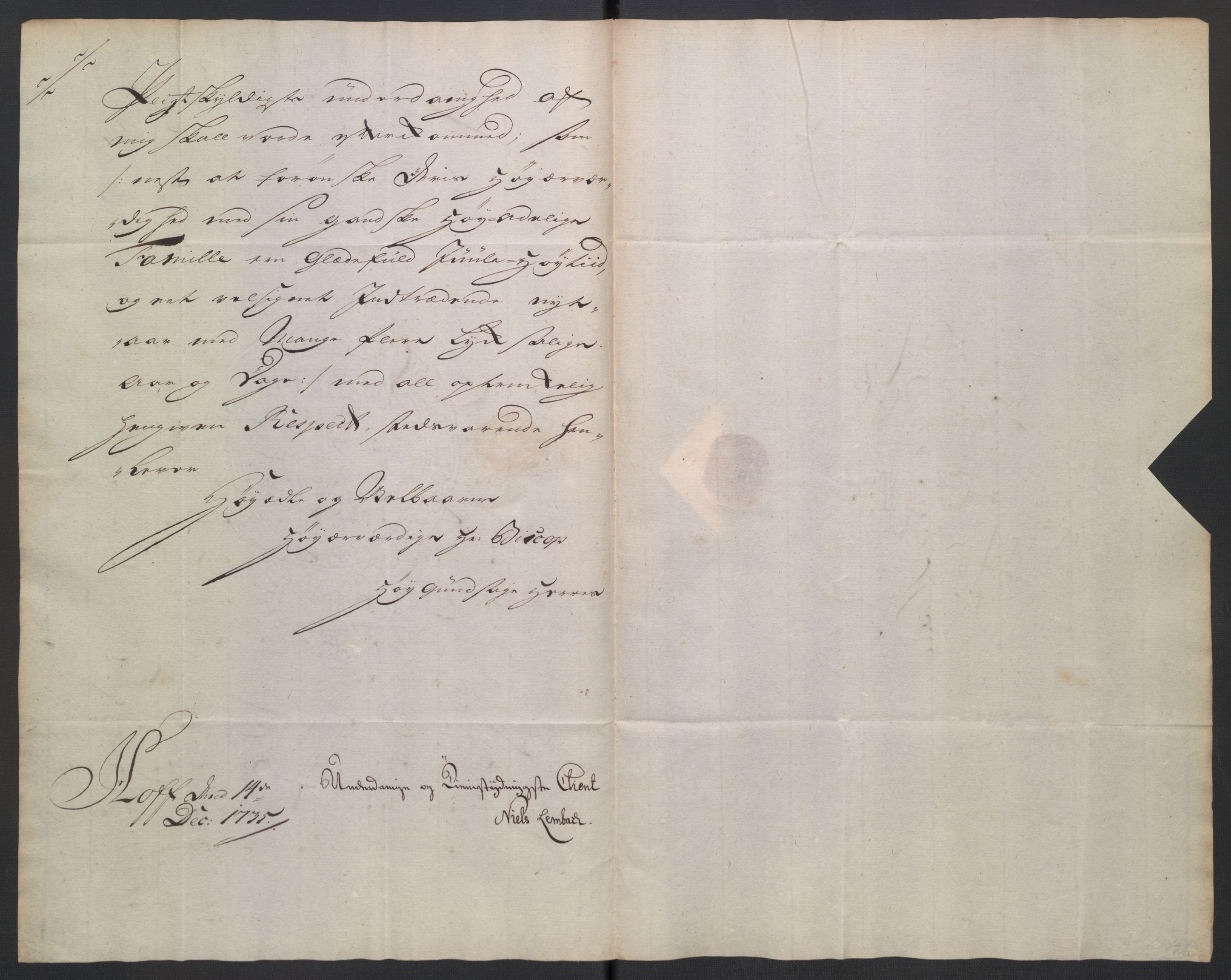 Oslo stiftsdireksjon, AV/SAO-A-11085/K/Kb/L0003/0004: Oslo Hospital / Auksjoner over Hospitalets eiendommer: Korrespondanse, 1735-1736, s. 12