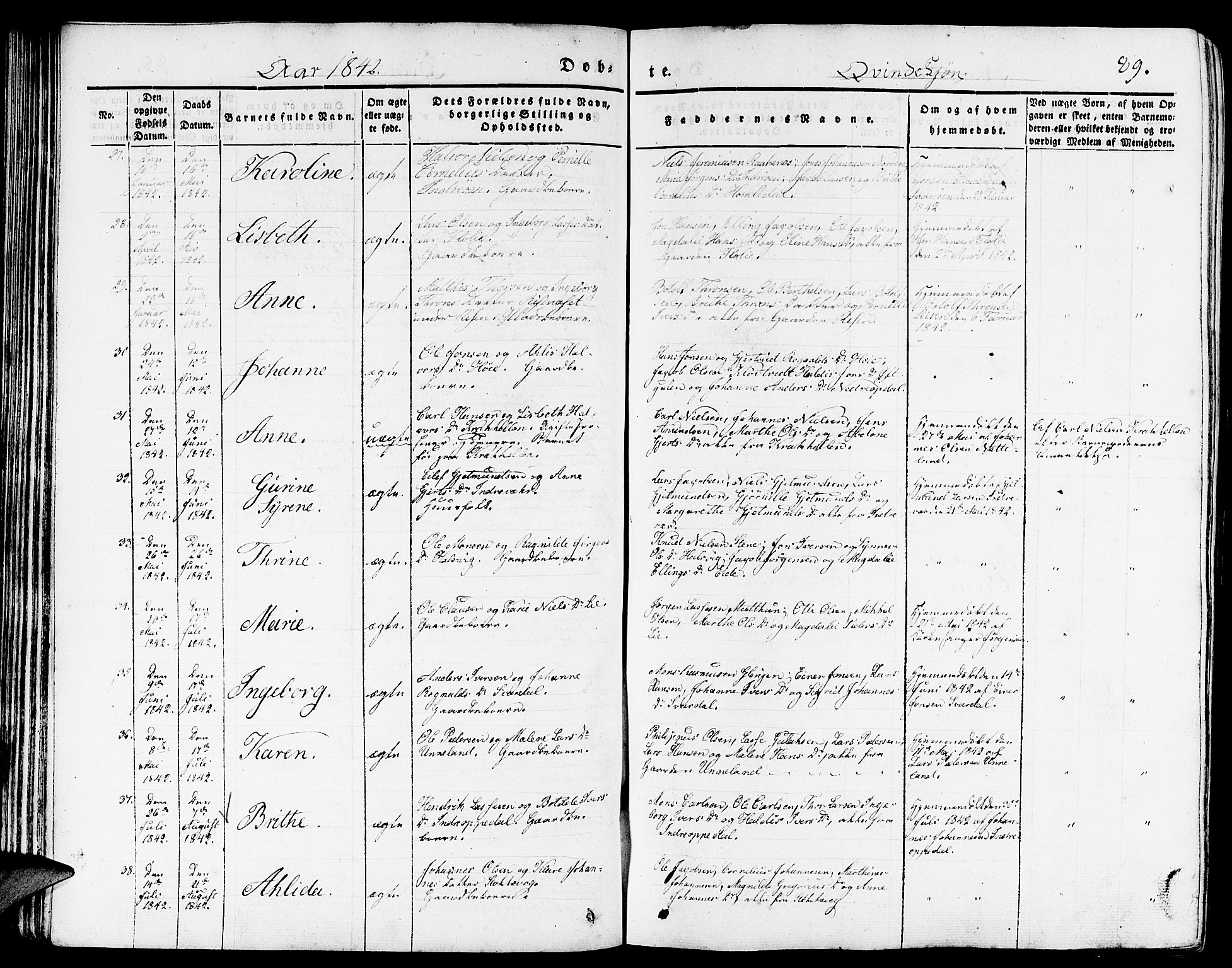 Gulen sokneprestembete, AV/SAB-A-80201/H/Haa/Haaa/L0020: Ministerialbok nr. A 20, 1837-1847, s. 89