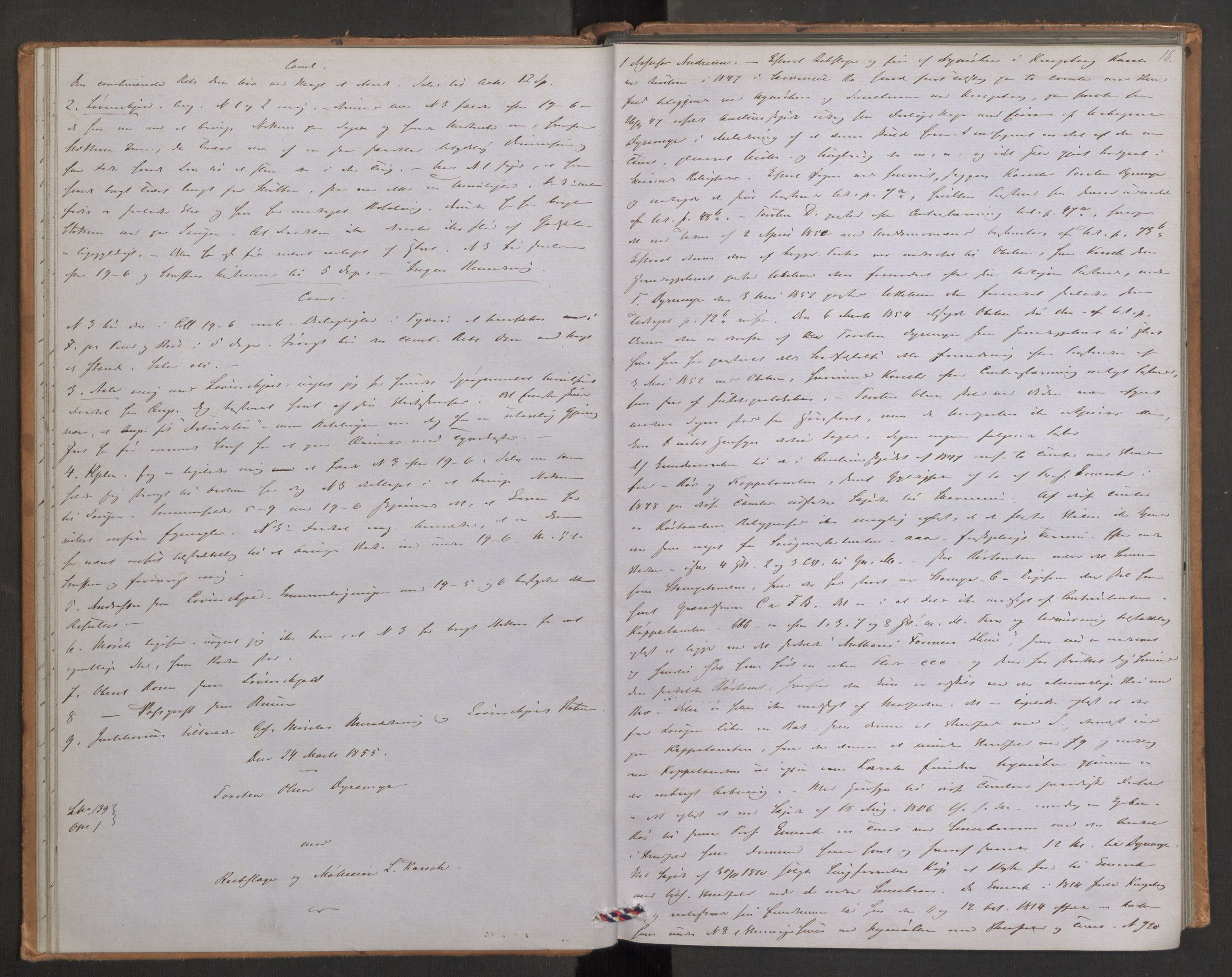Høyesterett, AV/RA-S-1002/E/Eb/Ebb/L0047/0002: Voteringsprotokoller / Voteringsprotokoll, 1855, s. 17b-18a