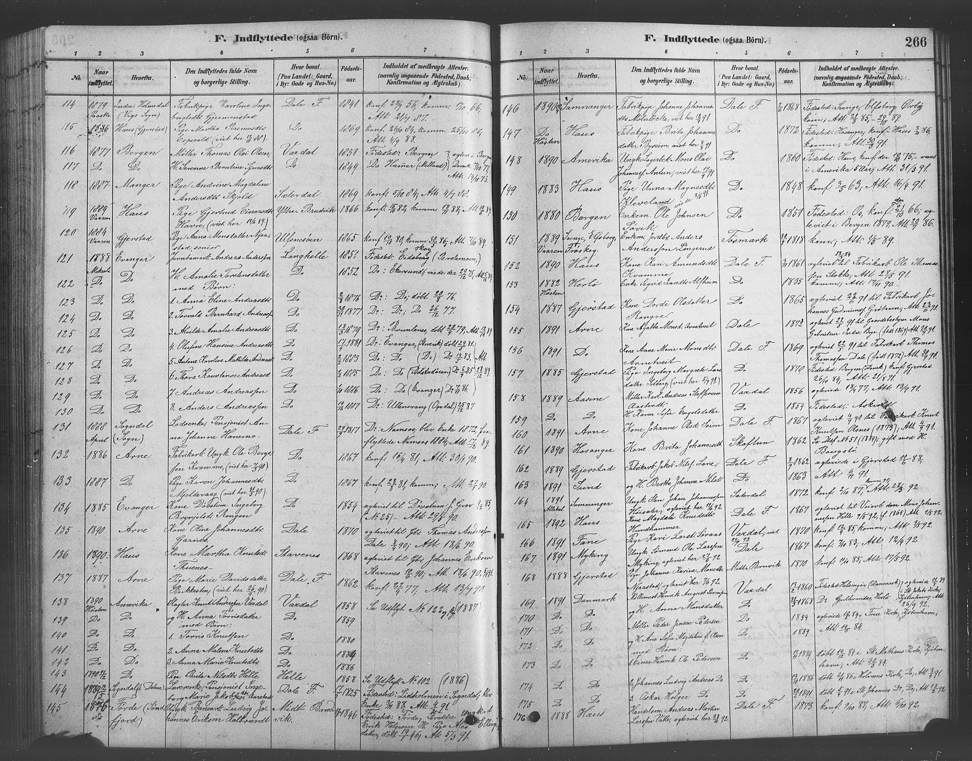Bruvik Sokneprestembete, AV/SAB-A-74701/H/Hab: Klokkerbok nr. A 1, 1878-1907, s. 266
