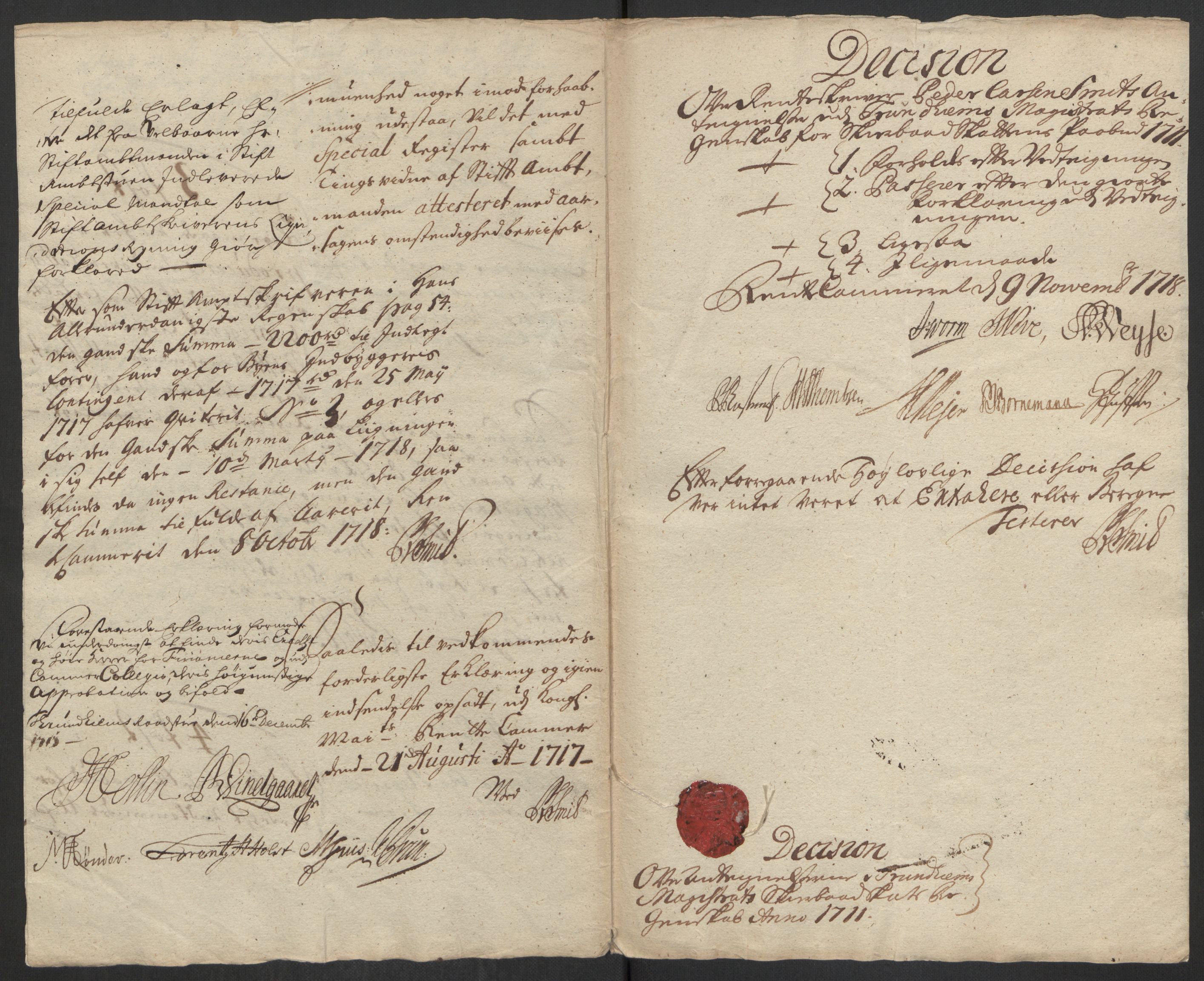 Rentekammeret inntil 1814, Reviderte regnskaper, Byregnskaper, RA/EA-4066/R/Rs/L0507: [S3] Kontribusjonsregnskap, 1699-1711, s. 443