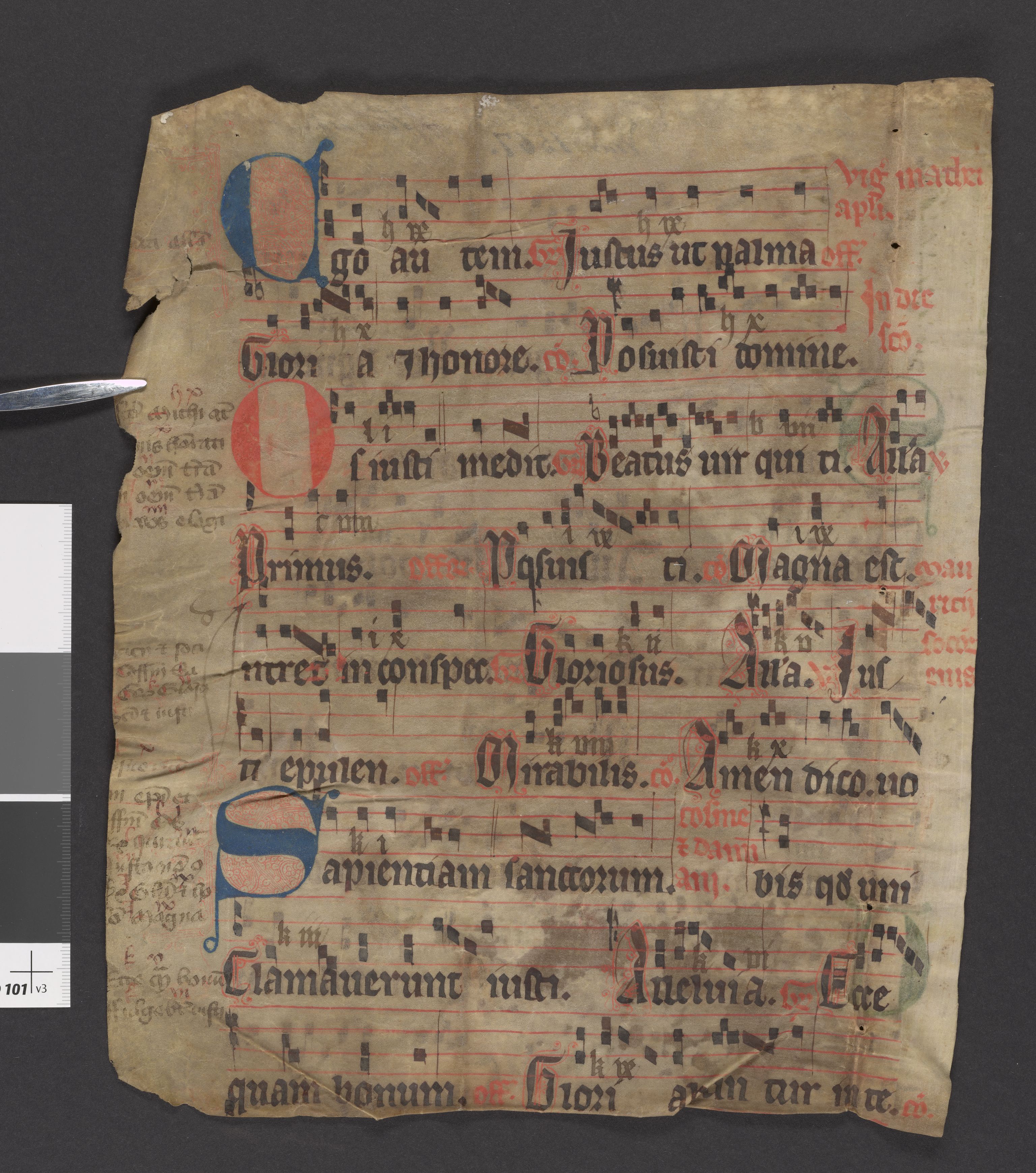 Riksarkivets diplomsamling, AV/RA-EA-5965/F27/F27A/F27Ab/L0002: Latinske fragmenter stort format, 1100-1536, s. 46