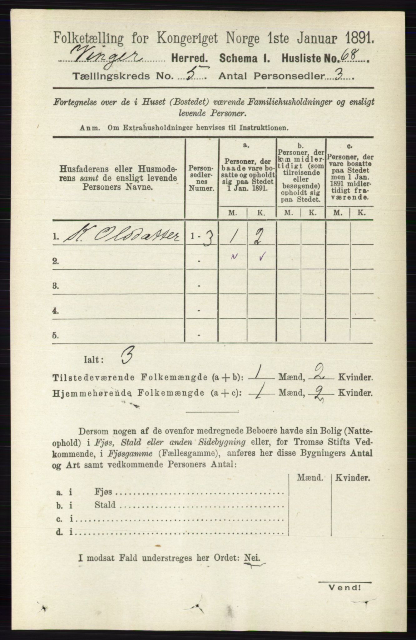 RA, Folketelling 1891 for 0421 Vinger herred, 1891, s. 2035