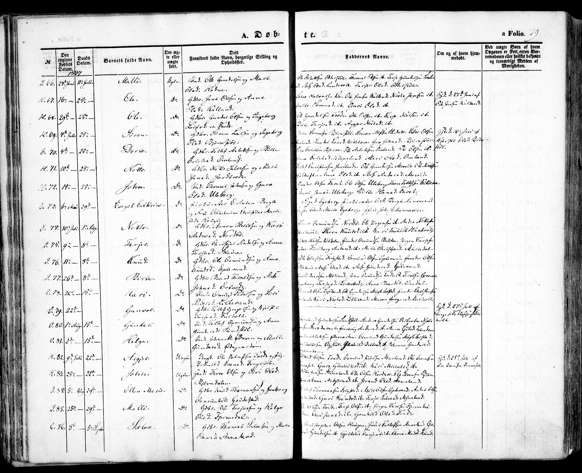 Evje sokneprestkontor, AV/SAK-1111-0008/F/Fa/Faa/L0005: Ministerialbok nr. A 5, 1843-1865, s. 39