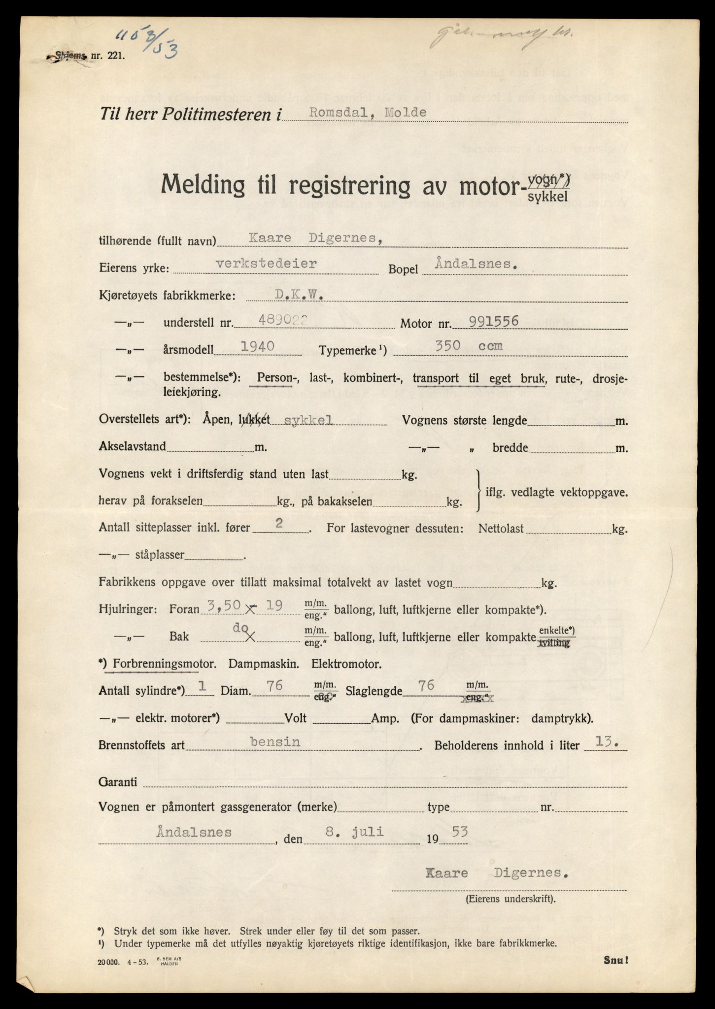 Møre og Romsdal vegkontor - Ålesund trafikkstasjon, AV/SAT-A-4099/F/Fe/L0037: Registreringskort for kjøretøy T 13031 - T 13179, 1927-1998, s. 787