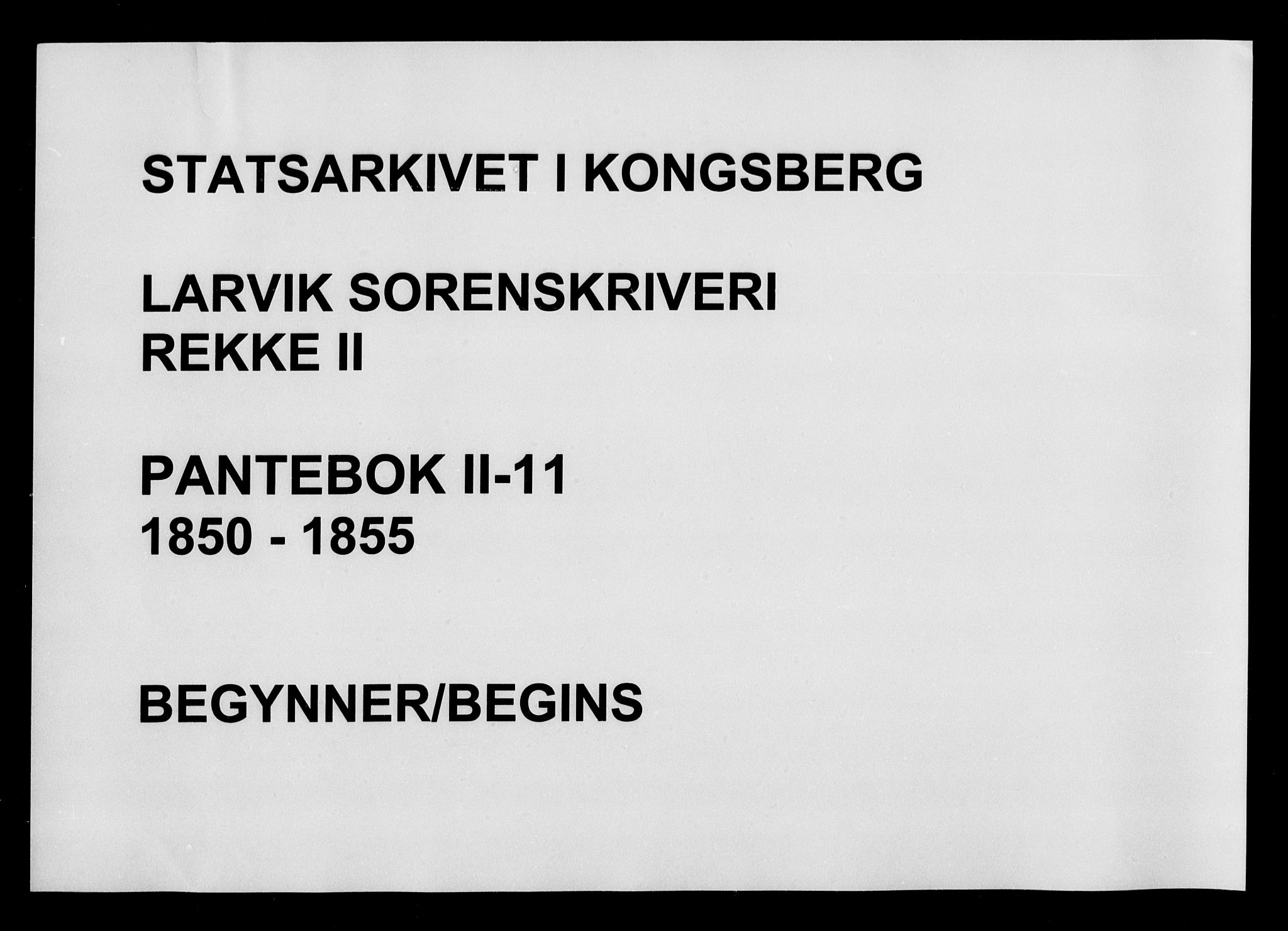 Larvik sorenskriveri, AV/SAKO-A-83/G/Ga/Gab/L0011: Pantebok nr. II 11, 1850-1855