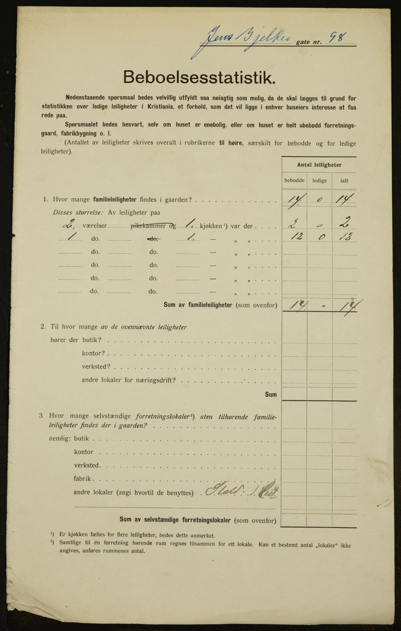OBA, Kommunal folketelling 1.2.1912 for Kristiania, 1912, s. 47100