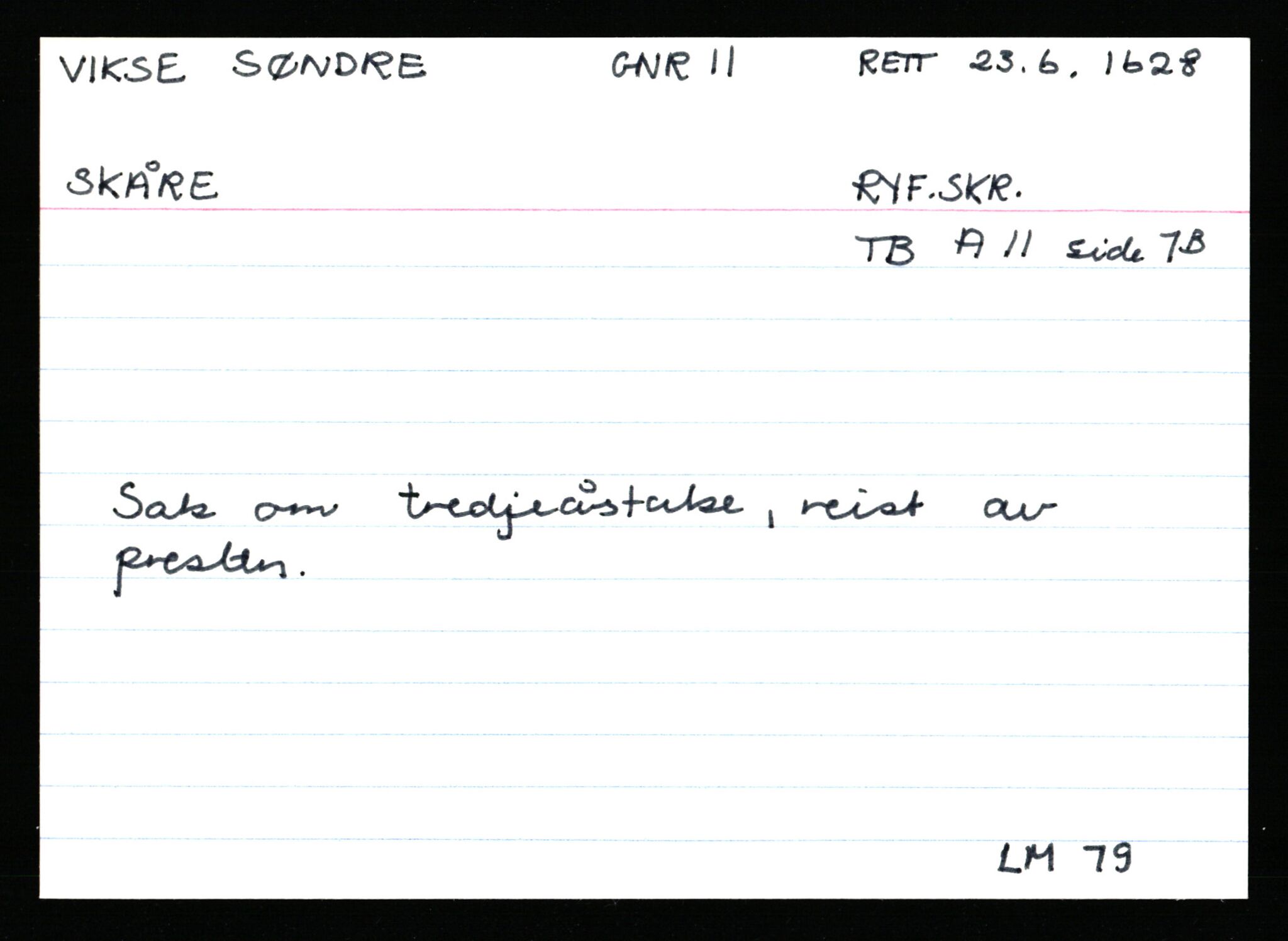 Statsarkivet i Stavanger, AV/SAST-A-101971/03/Y/Ym/L0067: Åstedskort sortert etter gårdsnavn: Vik - Vold, 1600-1950, s. 223