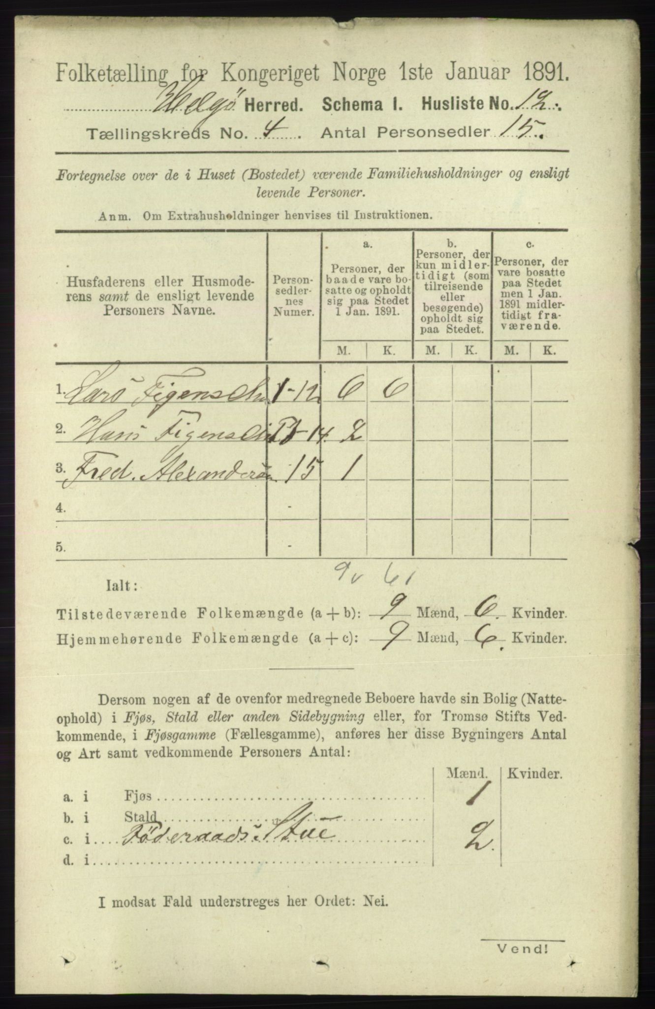 RA, Folketelling 1891 for 1935 Helgøy herred, 1891, s. 988