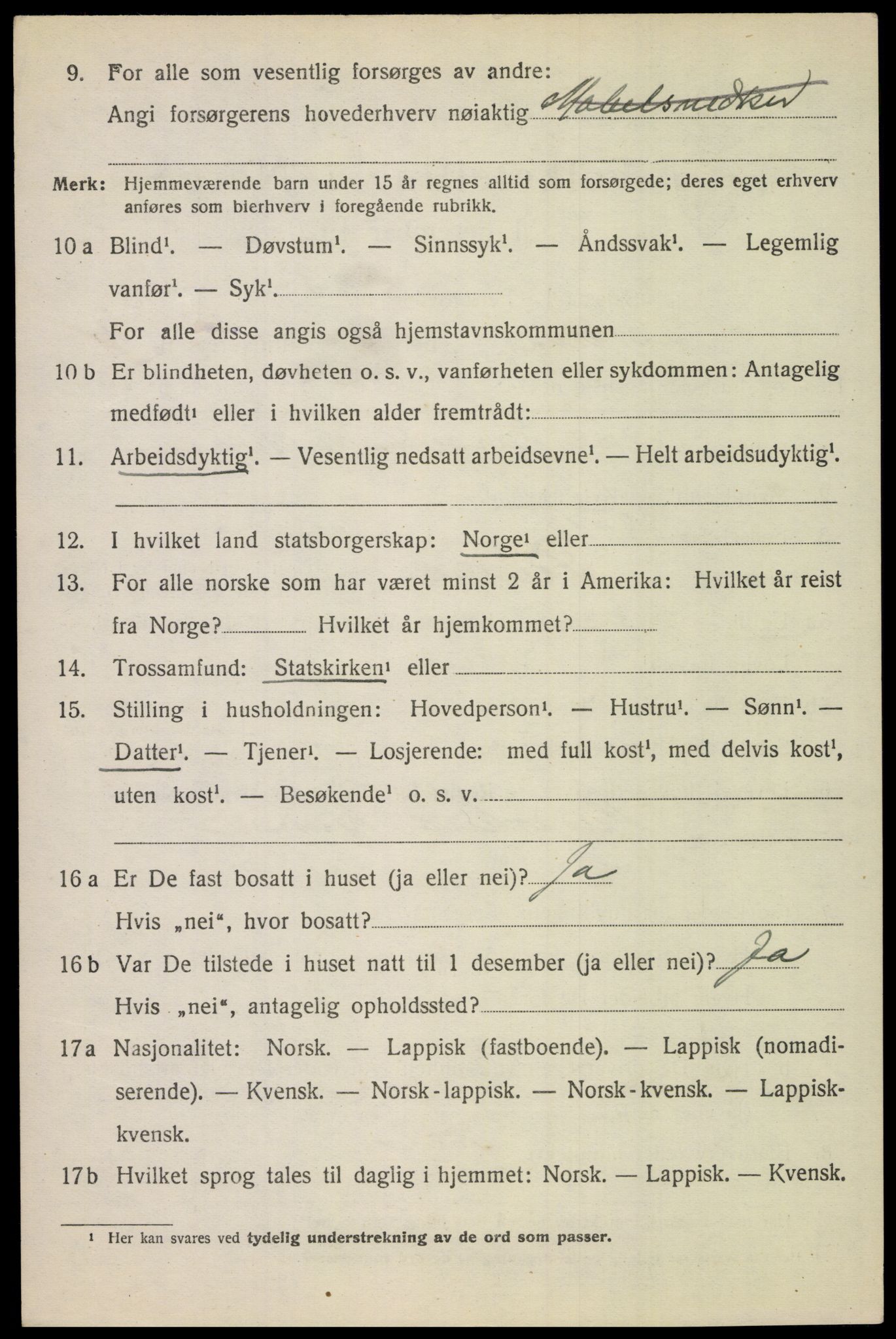 SAT, Folketelling 1920 for 1840 Saltdal herred, 1920, s. 3166