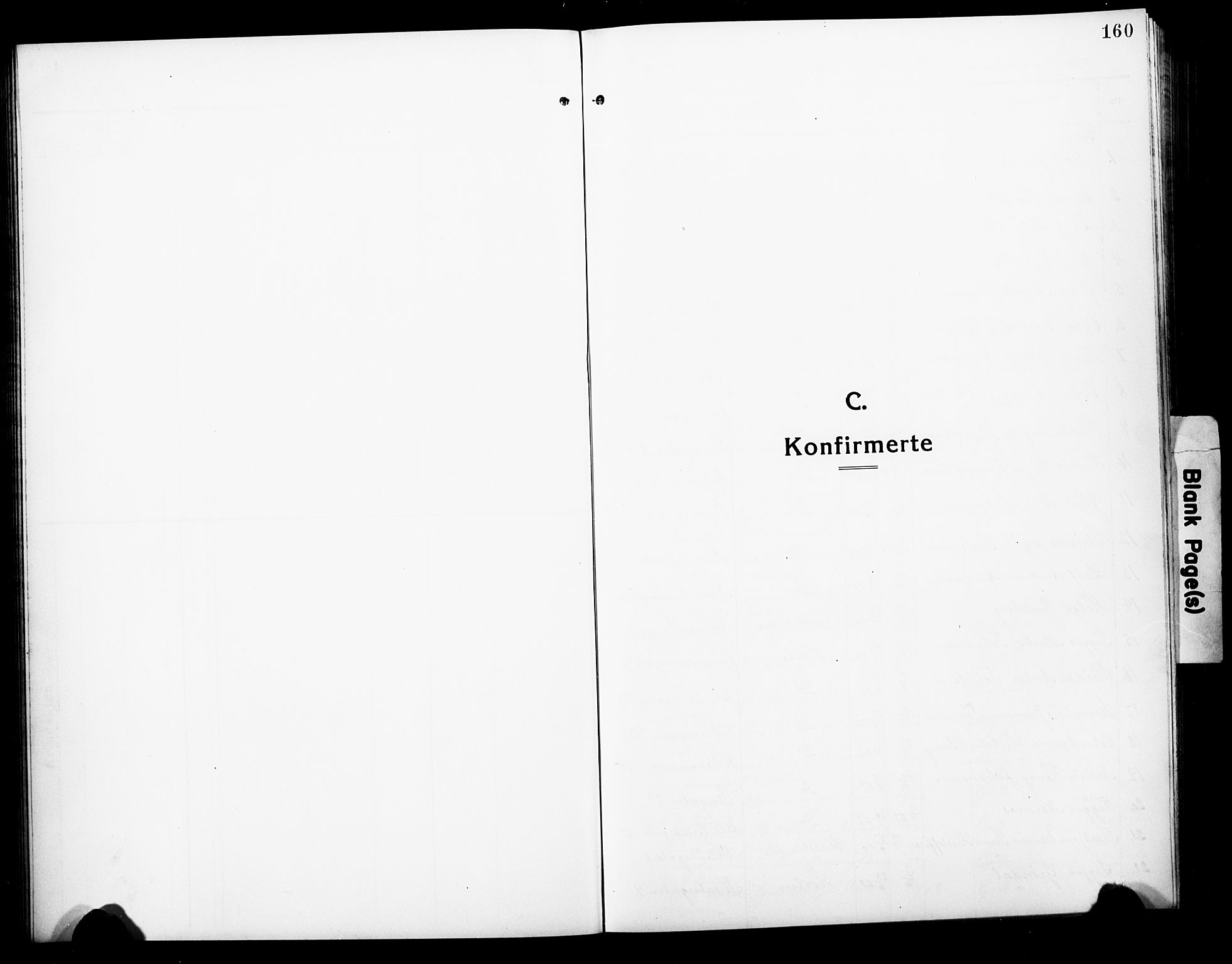 Horten kirkebøker, SAKO/A-348/G/Ga/L0008: Klokkerbok nr. 8, 1916-1926, s. 160