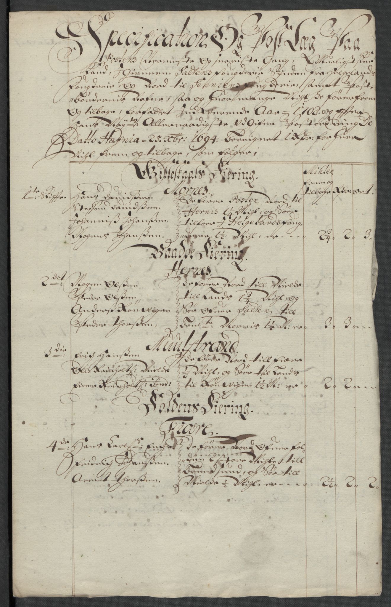 Rentekammeret inntil 1814, Reviderte regnskaper, Fogderegnskap, RA/EA-4092/R66/L4580: Fogderegnskap Salten, 1701-1706, s. 150
