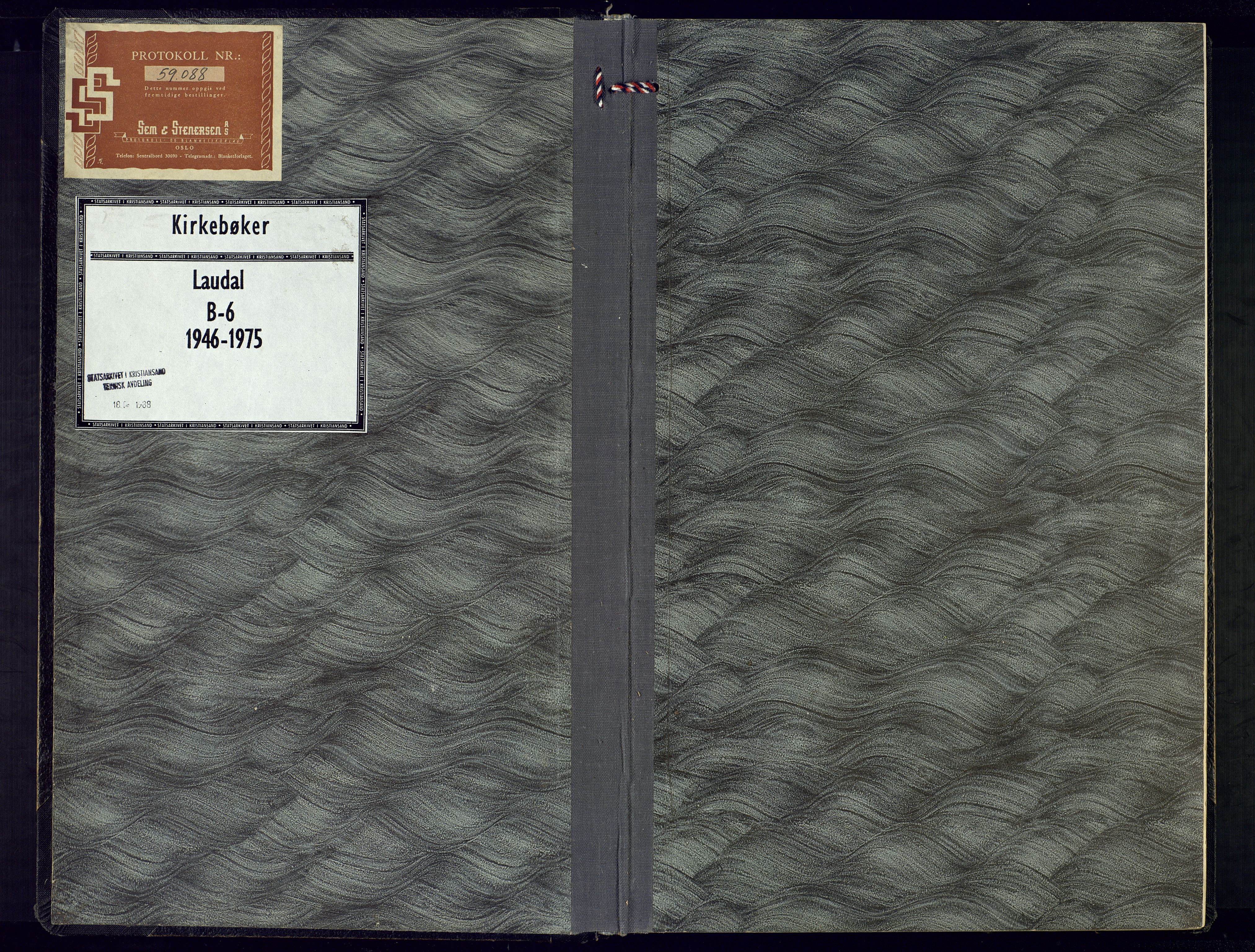 Holum sokneprestkontor, SAK/1111-0022/F/Fb/Fbb/L0006: Klokkerbok nr. B-6, 1946-1975