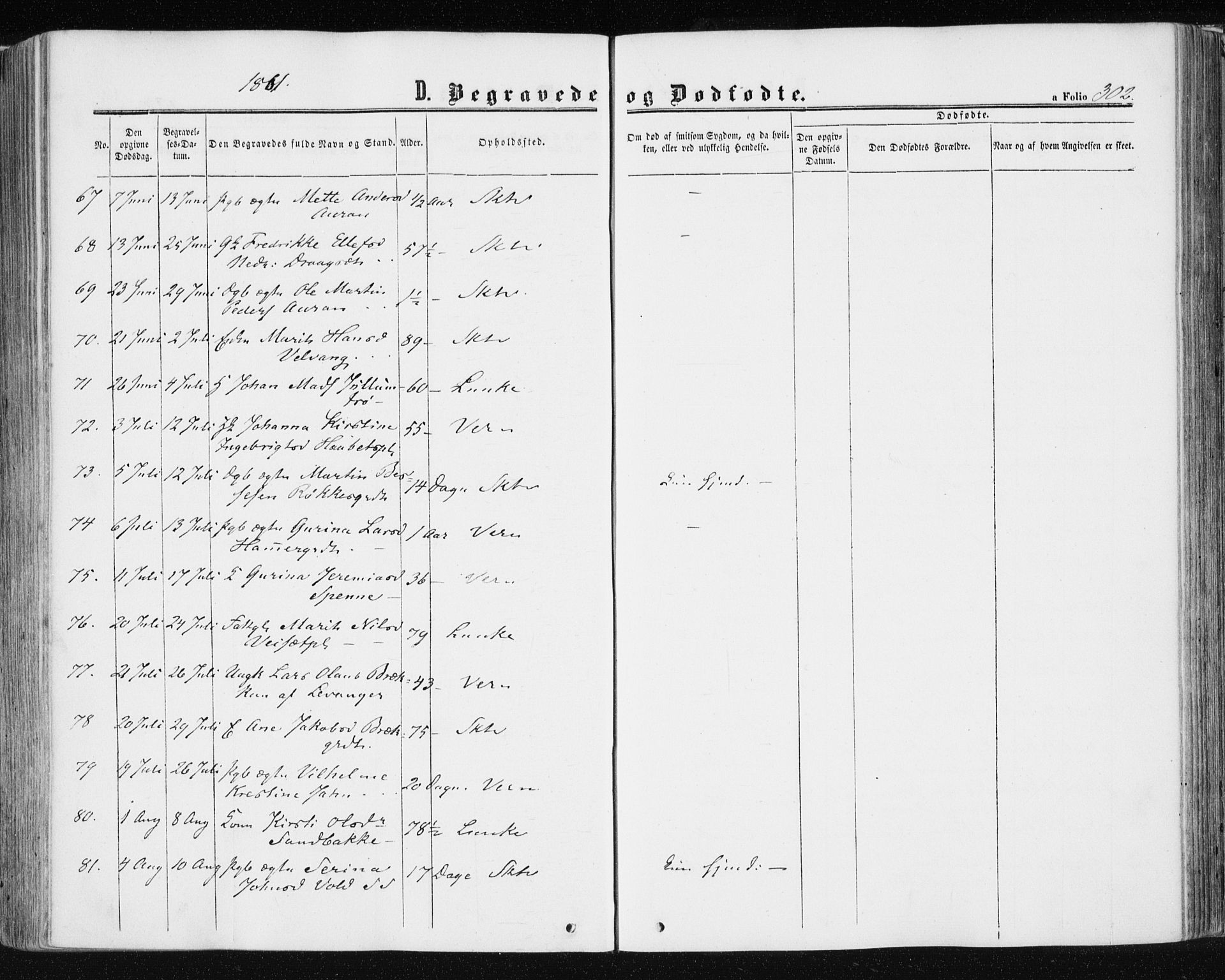 Ministerialprotokoller, klokkerbøker og fødselsregistre - Nord-Trøndelag, SAT/A-1458/709/L0075: Ministerialbok nr. 709A15, 1859-1870, s. 302