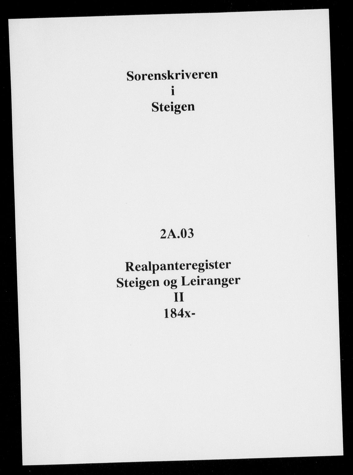 Steigen og Ofoten sorenskriveri, SAT/A-0030/1/2/2A/L0003: Panteregister nr. 3, 1840-1840