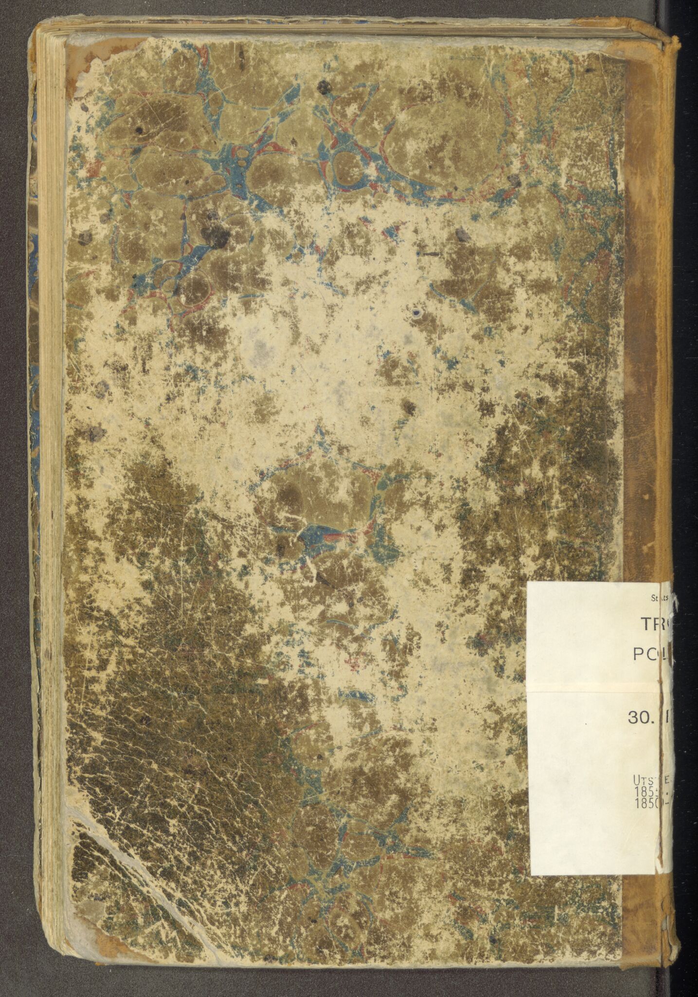 Trondheim politikammer, AV/SAT-A-1887/1/30/L0010: Passprotokoll. Utstedte pass 1850-1855. Innleverte pass 1850-1860, 1850-1860