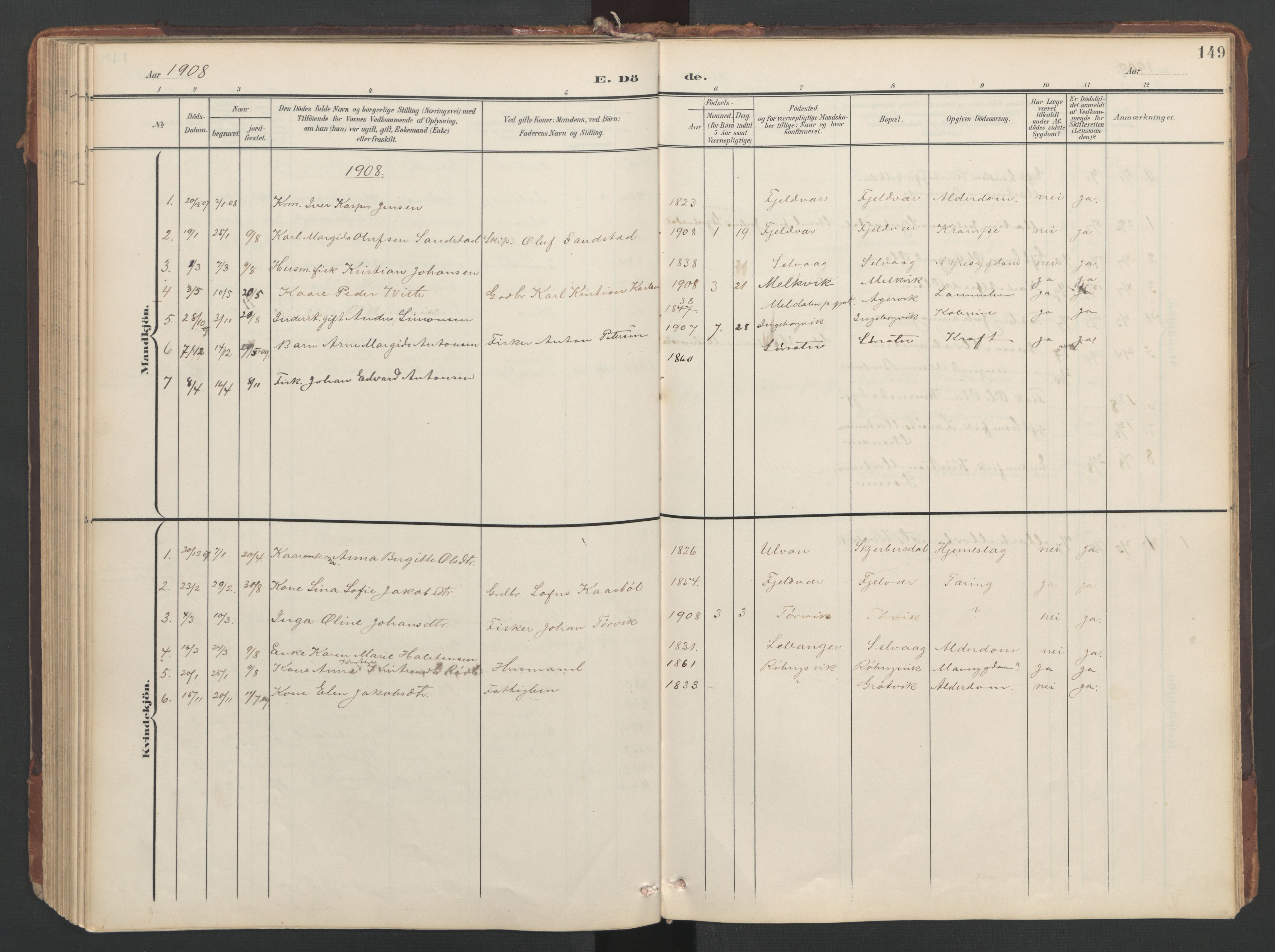 Ministerialprotokoller, klokkerbøker og fødselsregistre - Sør-Trøndelag, SAT/A-1456/638/L0568: Ministerialbok nr. 638A01, 1901-1916, s. 149