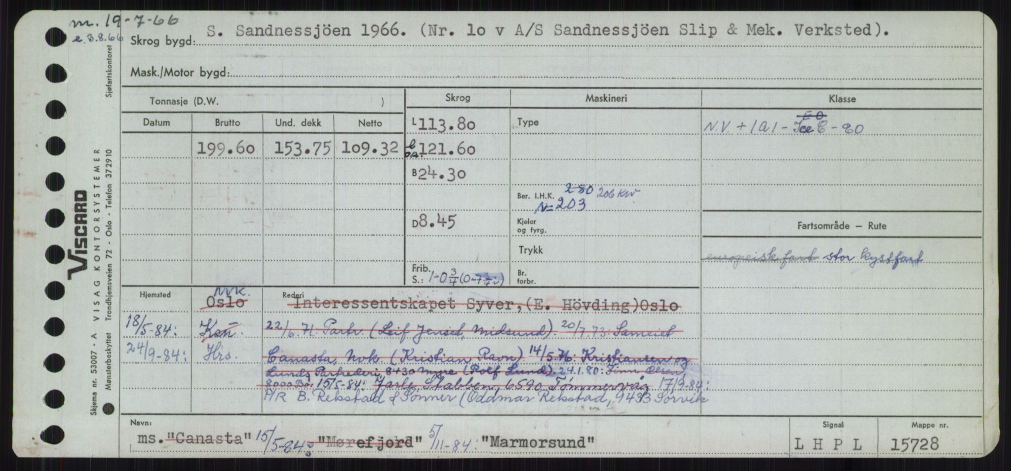 Sjøfartsdirektoratet med forløpere, Skipsmålingen, RA/S-1627/H/Ha/L0003/0002: Fartøy, Hilm-Mar / Fartøy, Kom-Mar, s. 941