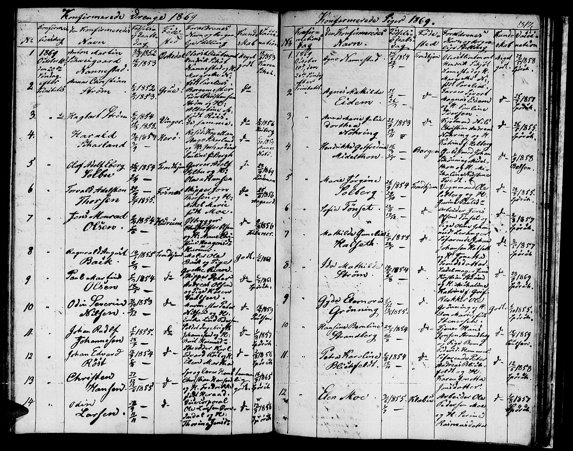 Ministerialprotokoller, klokkerbøker og fødselsregistre - Sør-Trøndelag, SAT/A-1456/601/L0070: Residerende kapellans bok nr. 601B03, 1821-1881, s. 317