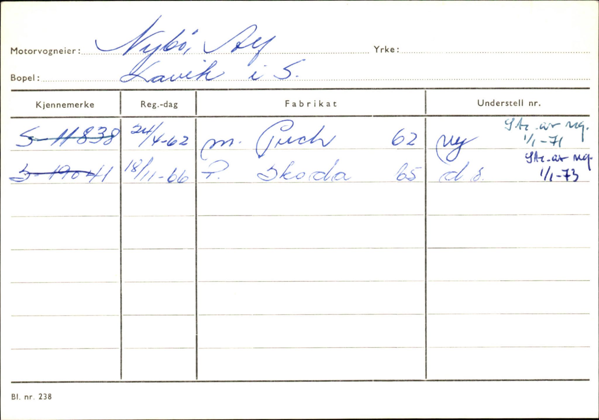 Statens vegvesen, Sogn og Fjordane vegkontor, AV/SAB-A-5301/4/F/L0130: Eigarregister Eid T-Å. Høyanger A-O, 1945-1975, s. 2402